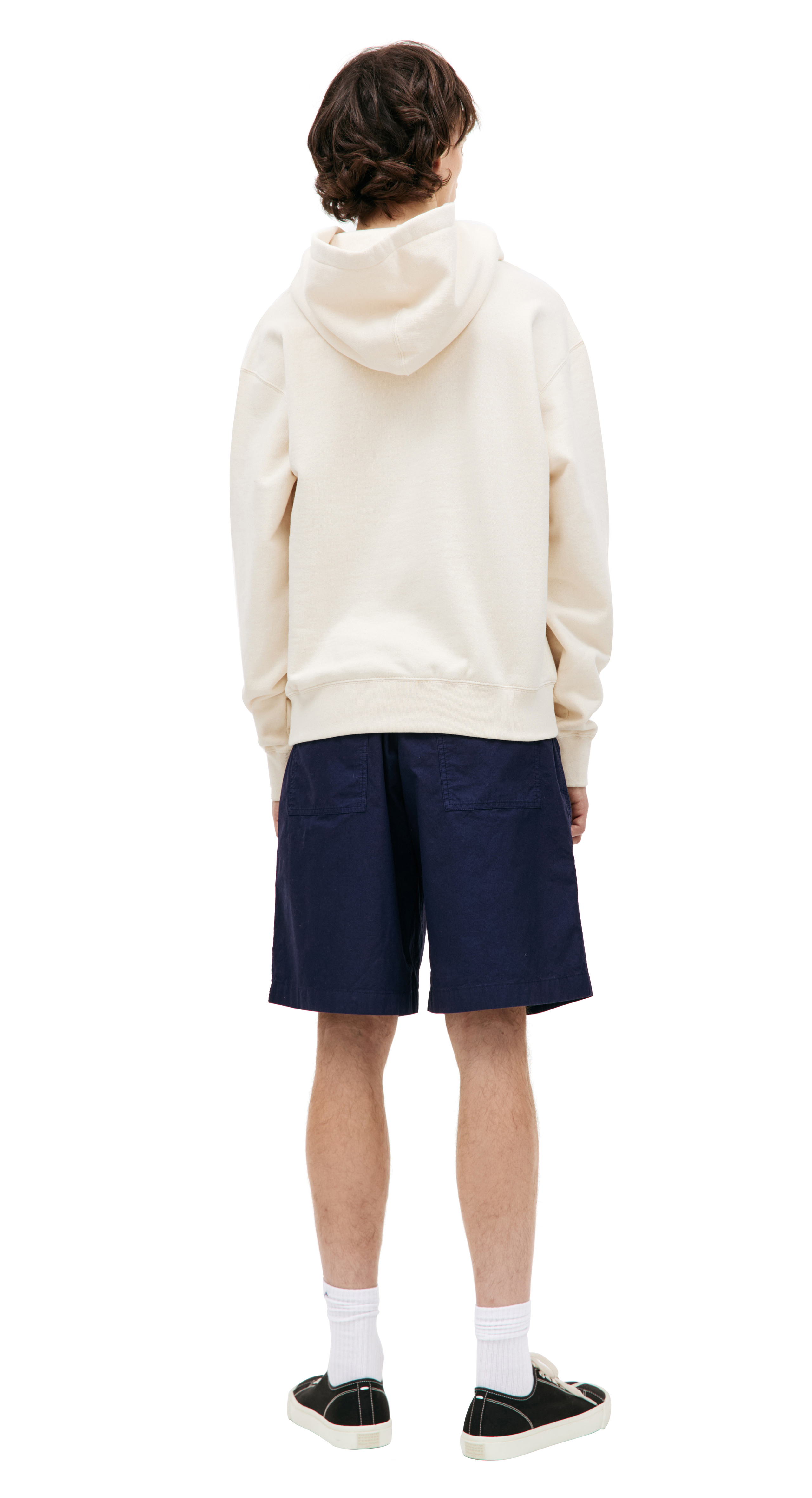 パーカー・フーディ JIL SANDER Men Hoodies J21FB0105 J15381 107 Beige Jil Sander logo-print Cotton Hoodie | Neutrals | FARFETCH