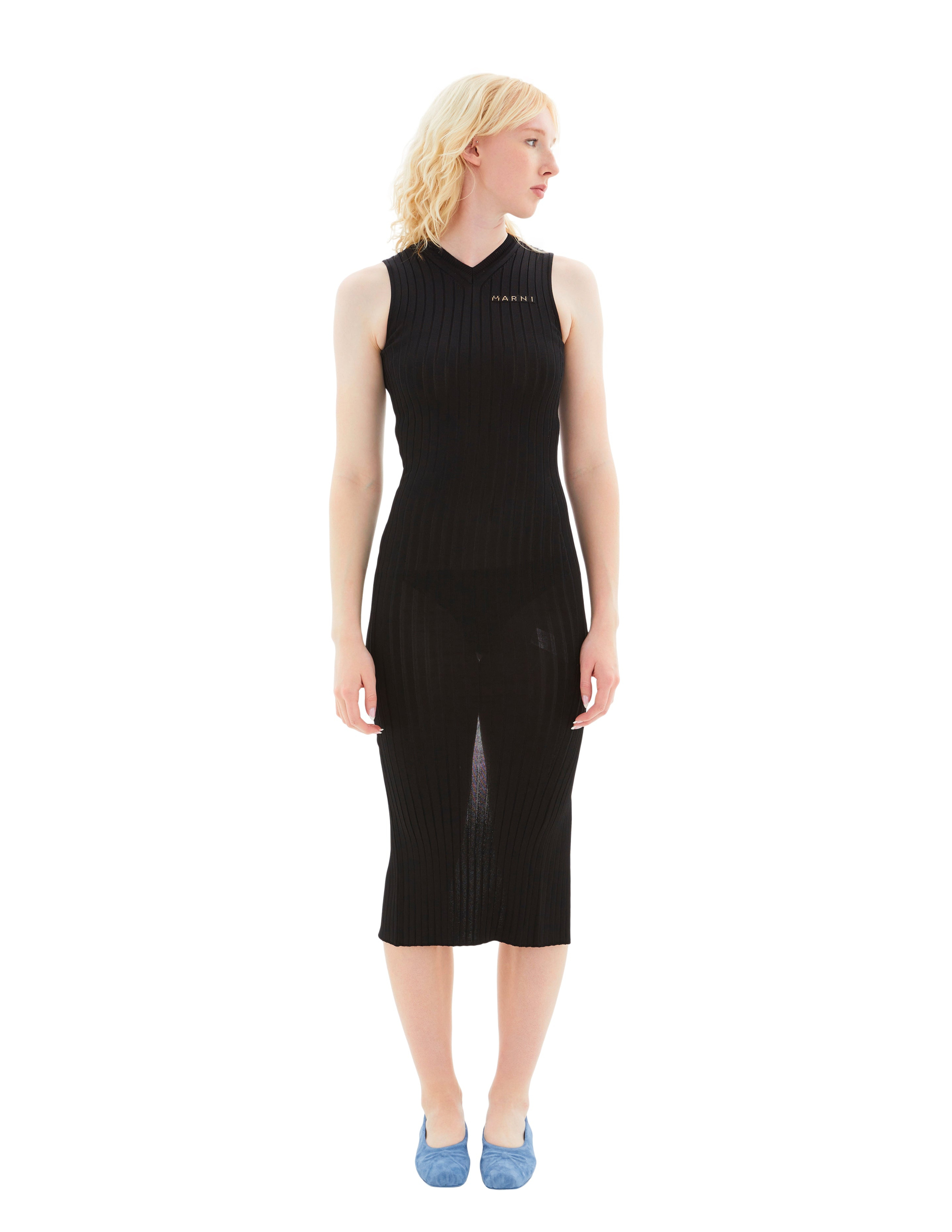 Marni Knitted Sleeveless Dress w/Marni Logo