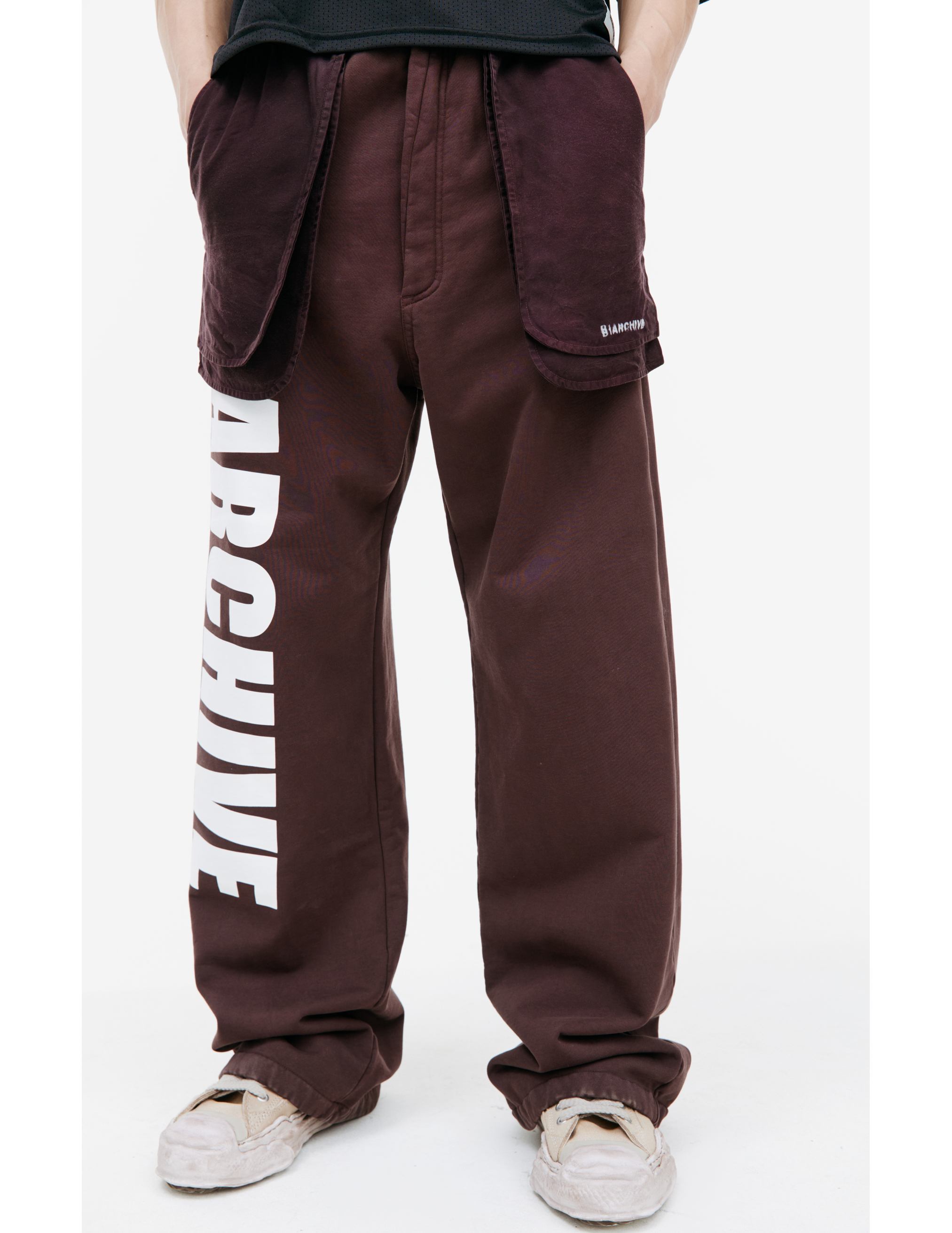 Shop B1archive Wide Leg Sweatpants In Brown