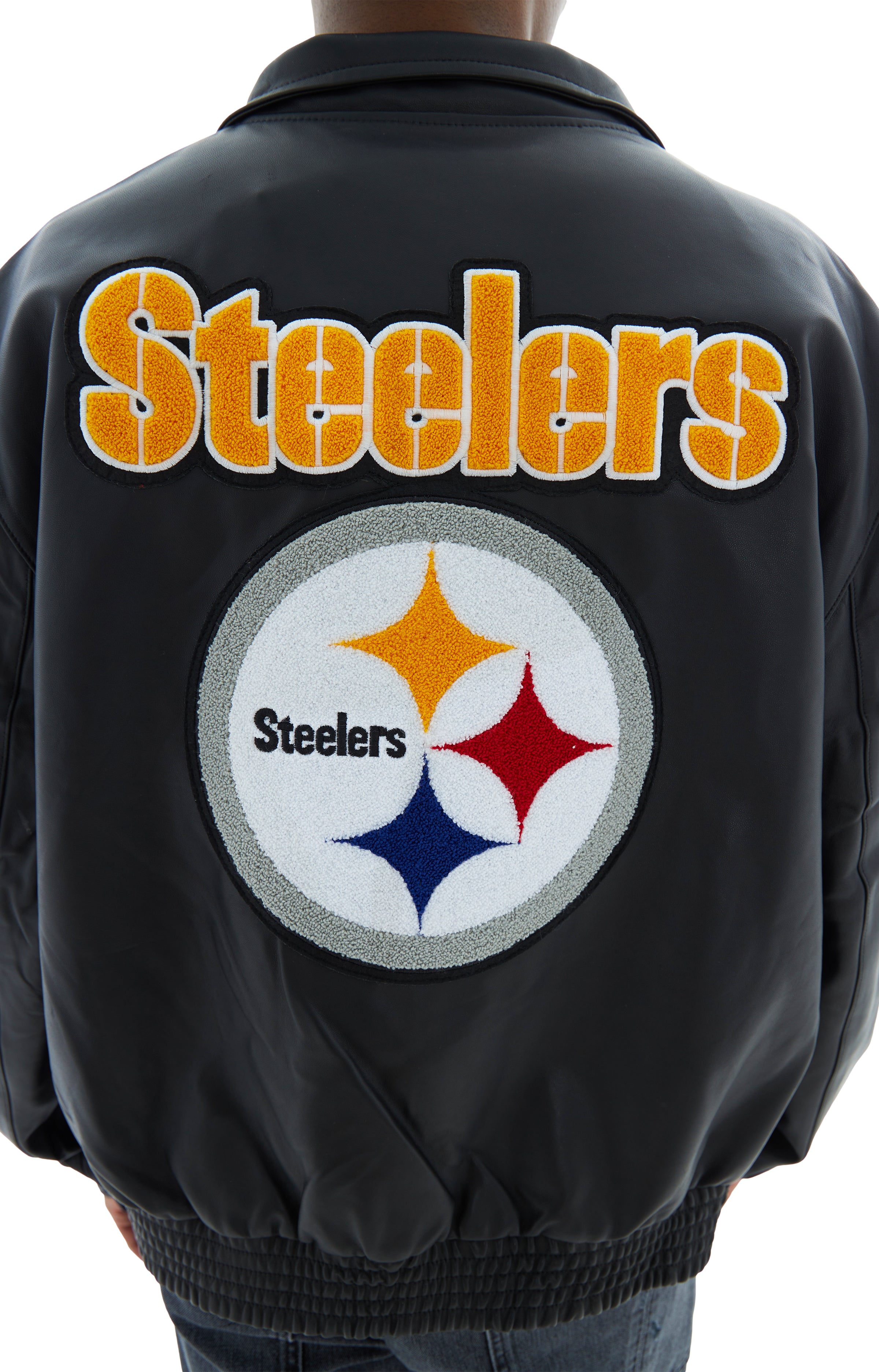 Jeff Hamilton Steelers Bomber Jacket In Black