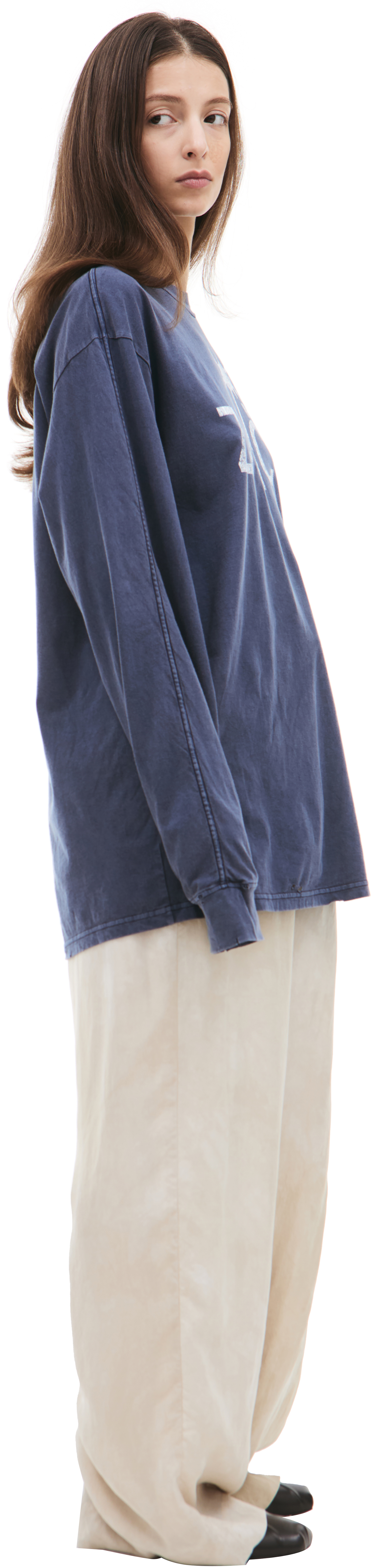 アパルトモン　レミレリーフPrint Half Sleeve Sweatネイビー アパルトモン レミレリーフPrint Half Sleeve Sweatネイビー