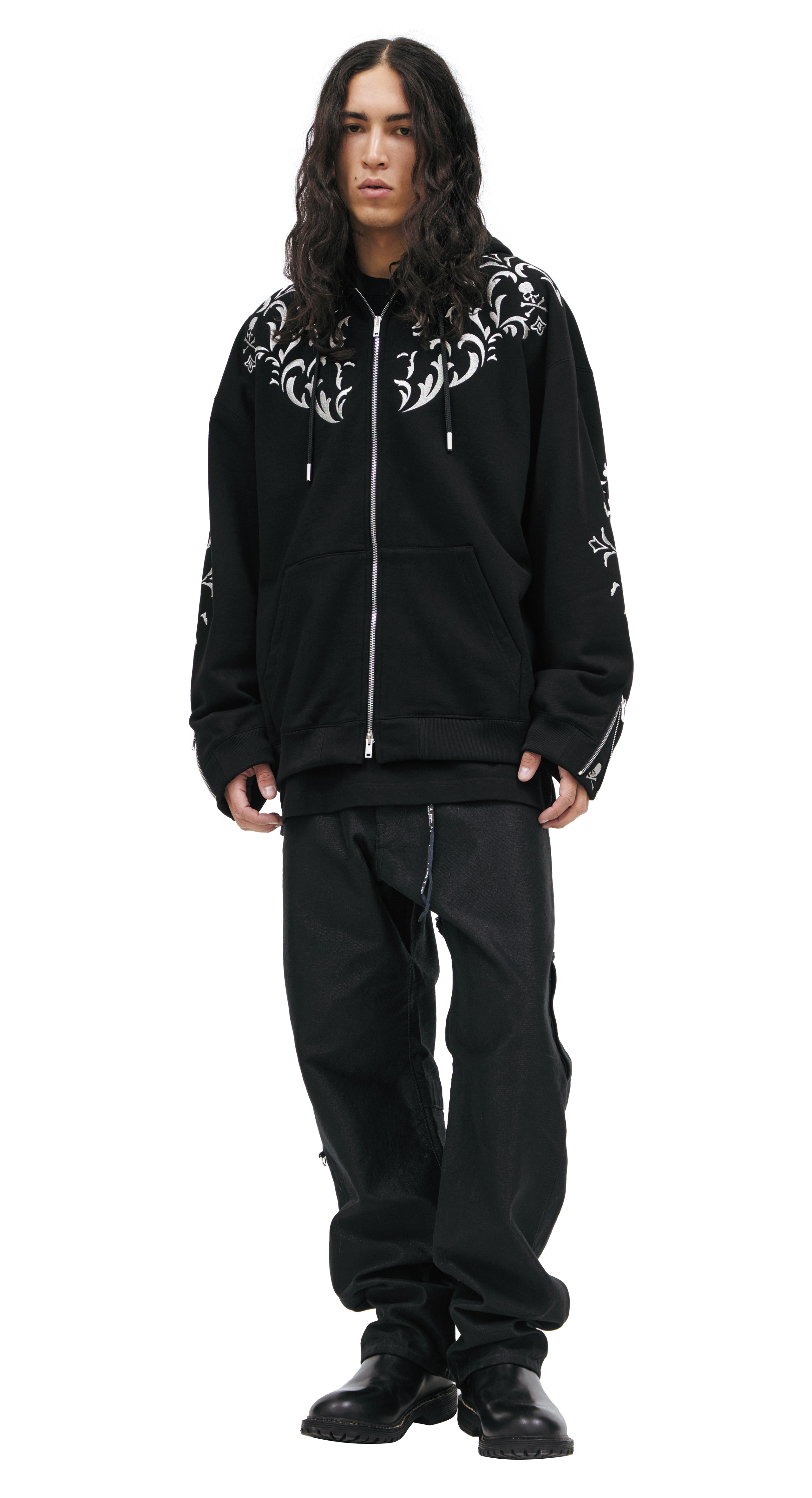 Mastermind WORLD Cotton hoodie with embroidery