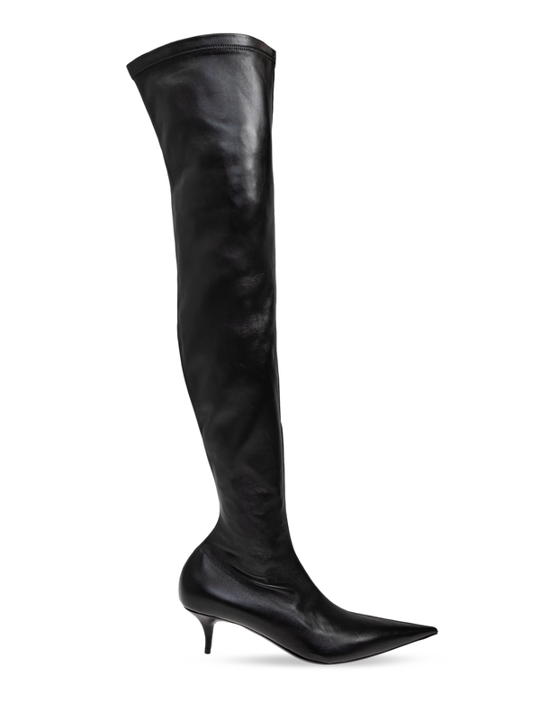 Balenciaga Avenue Over-the-knee Nappa Leather Boots In Black