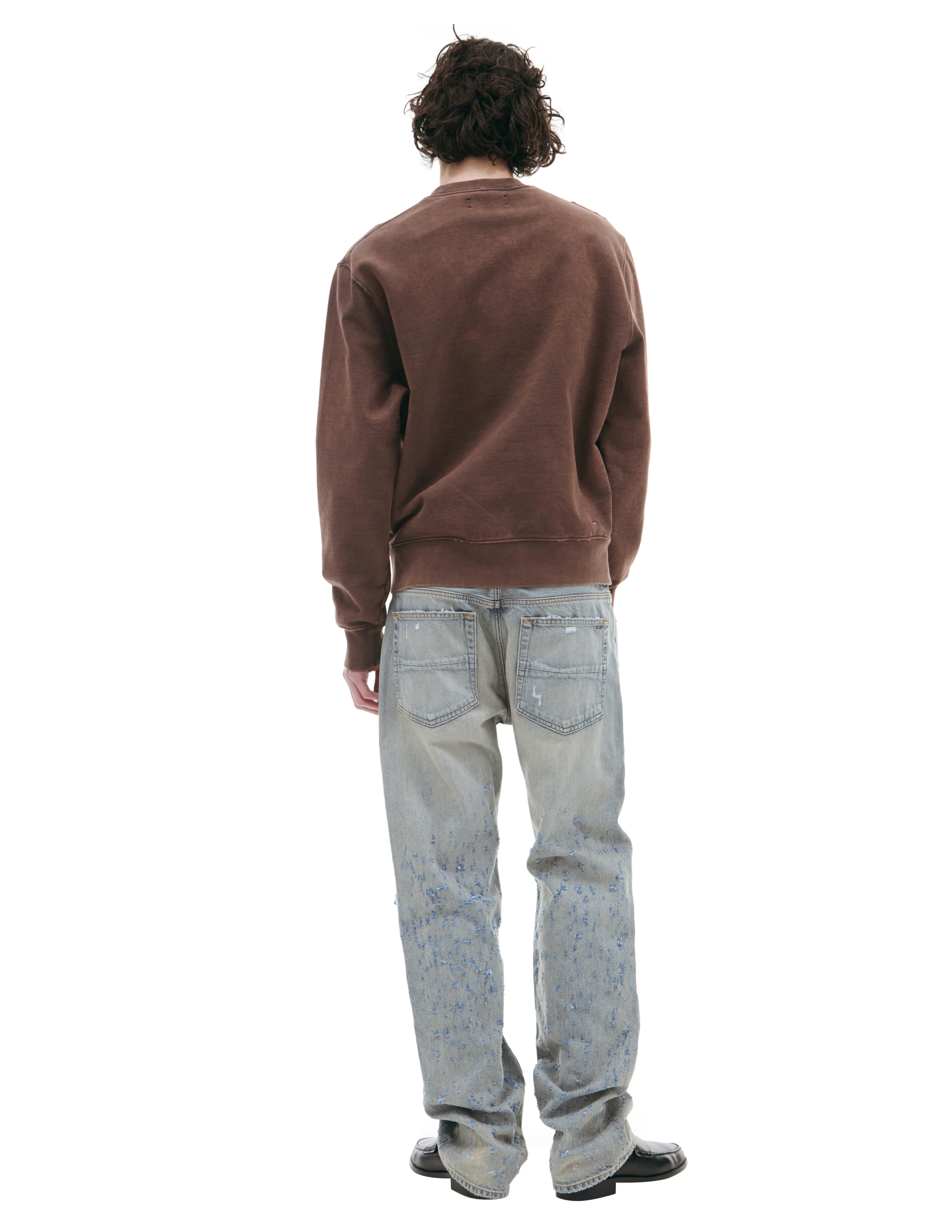 Amiri Brown Print Sweatshirt In Brown