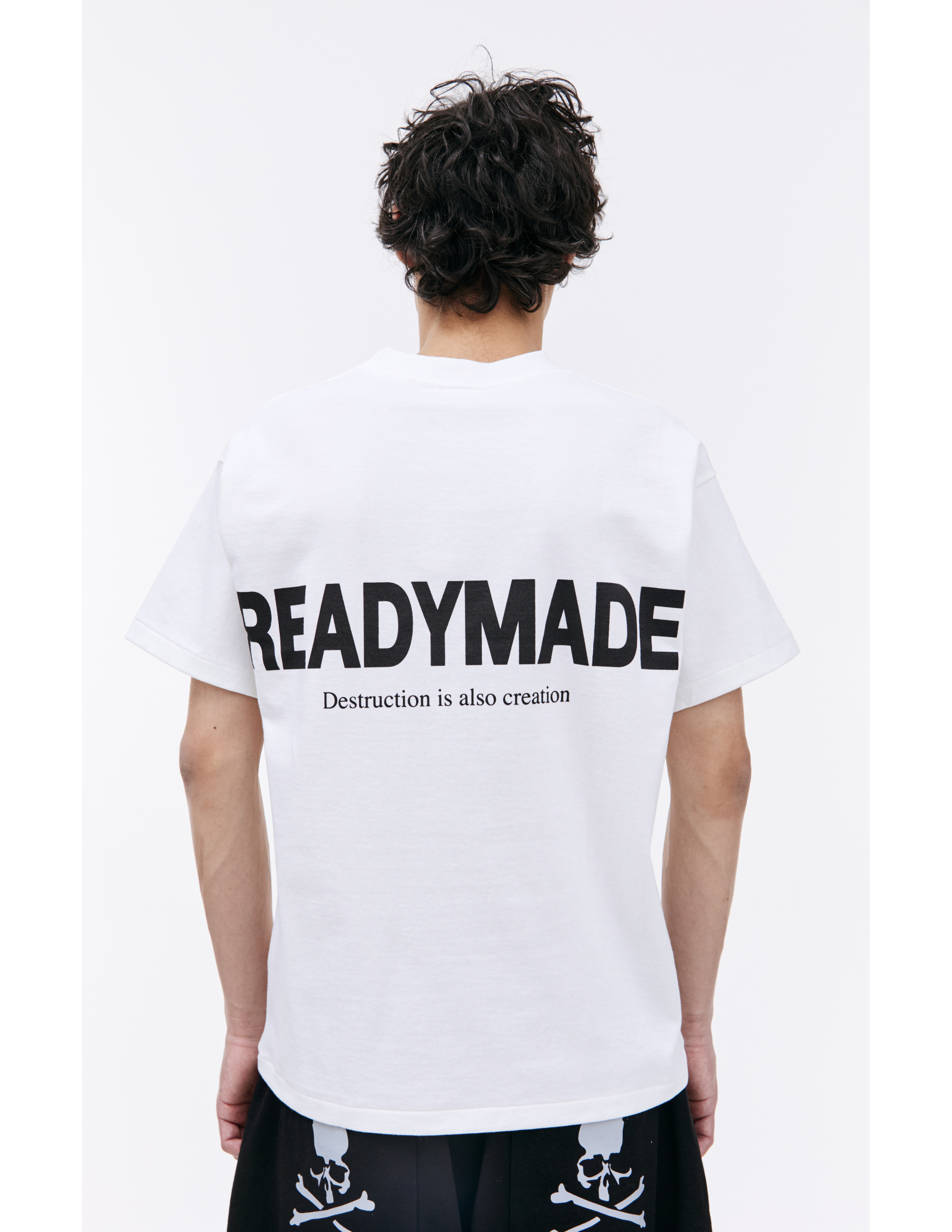 Shop Readymade Embroidered Logo T-shirt In White