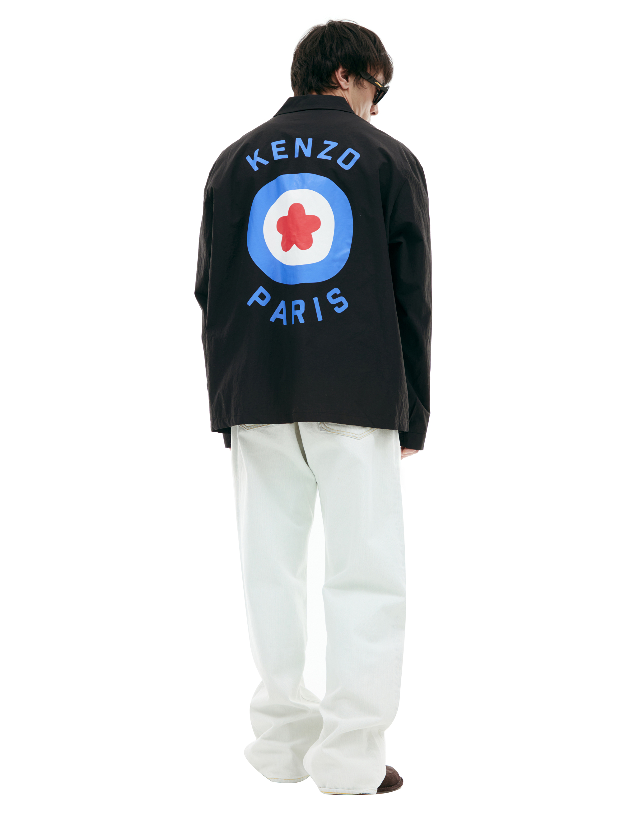 Shop Kenzo Black Button-down Jacket