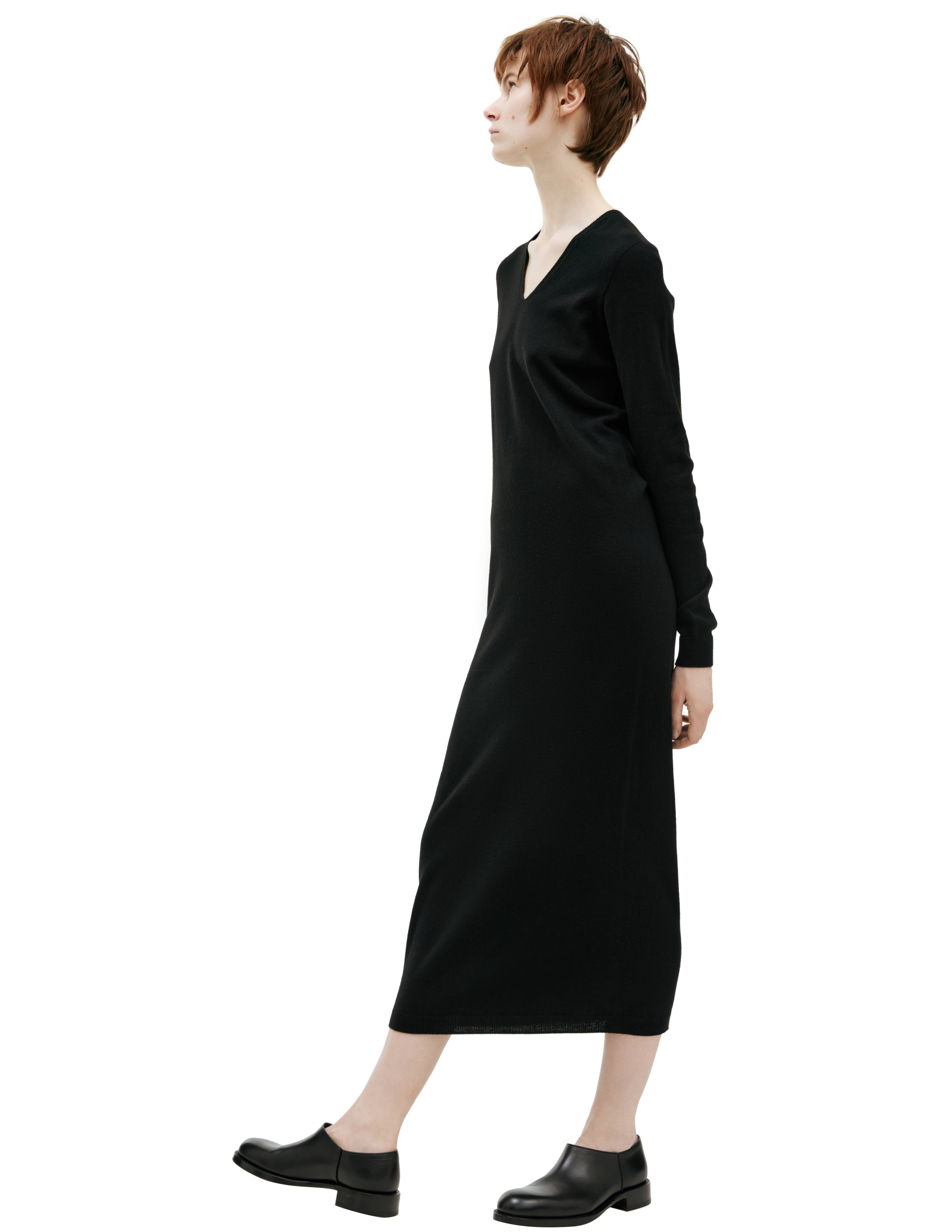 The Row Cashmere Knit Dress In Black