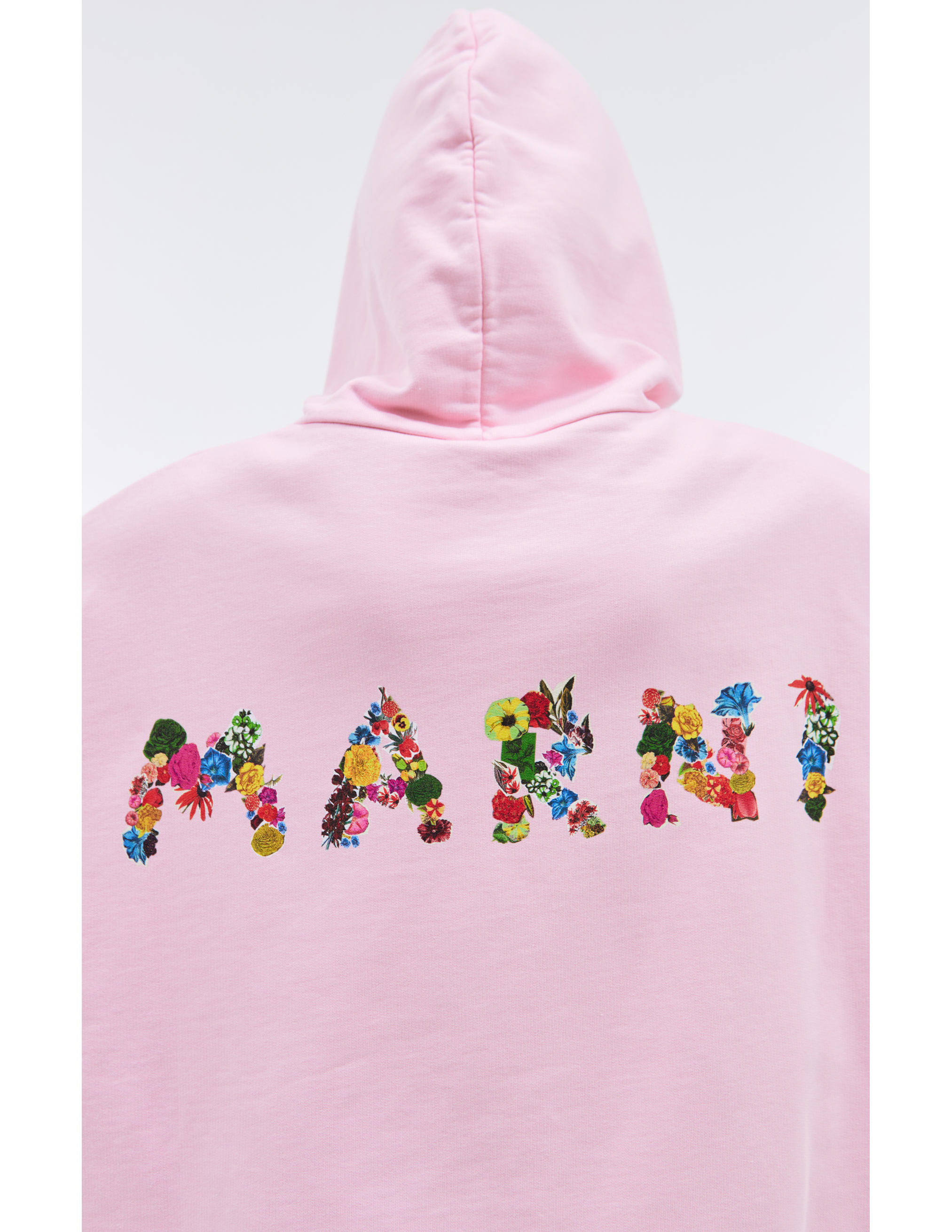 Shop Marni Printed Logo Hoodie In Pink