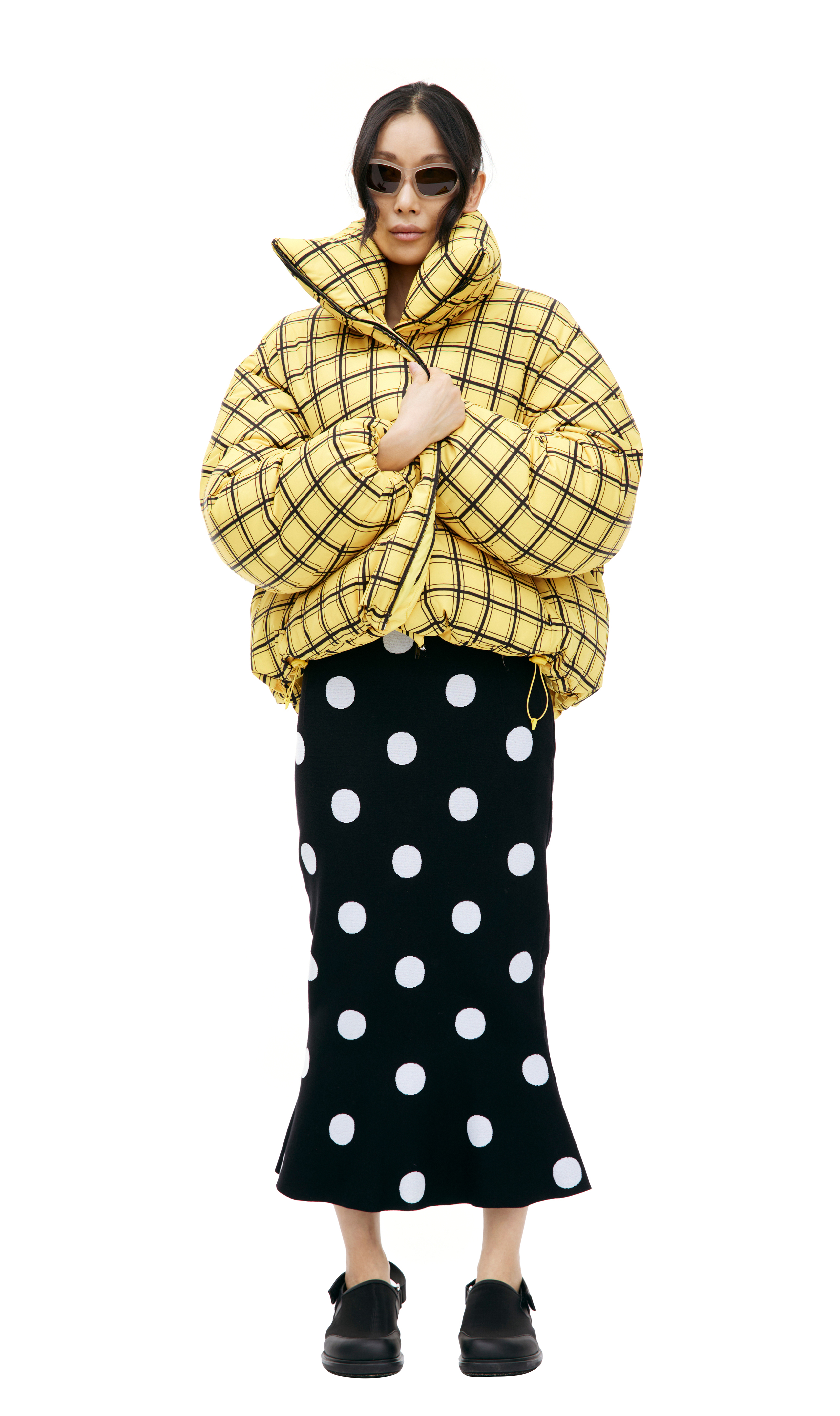 【MARNI】2023aw Yellow Check-jacket Marni Men's' Check Oversized Down Jacket in Yellow | LN-CC®