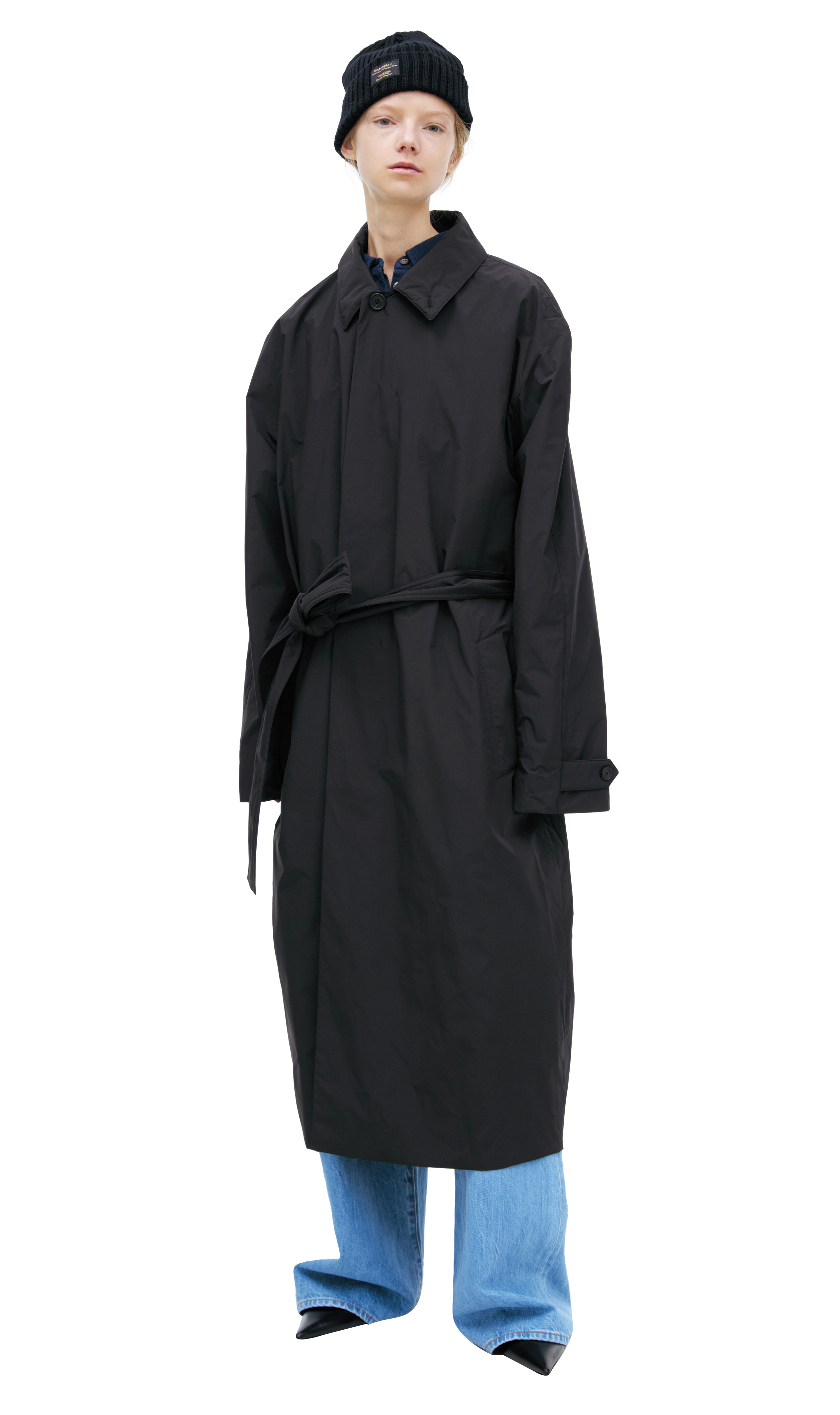 The Row Black buttoned coat