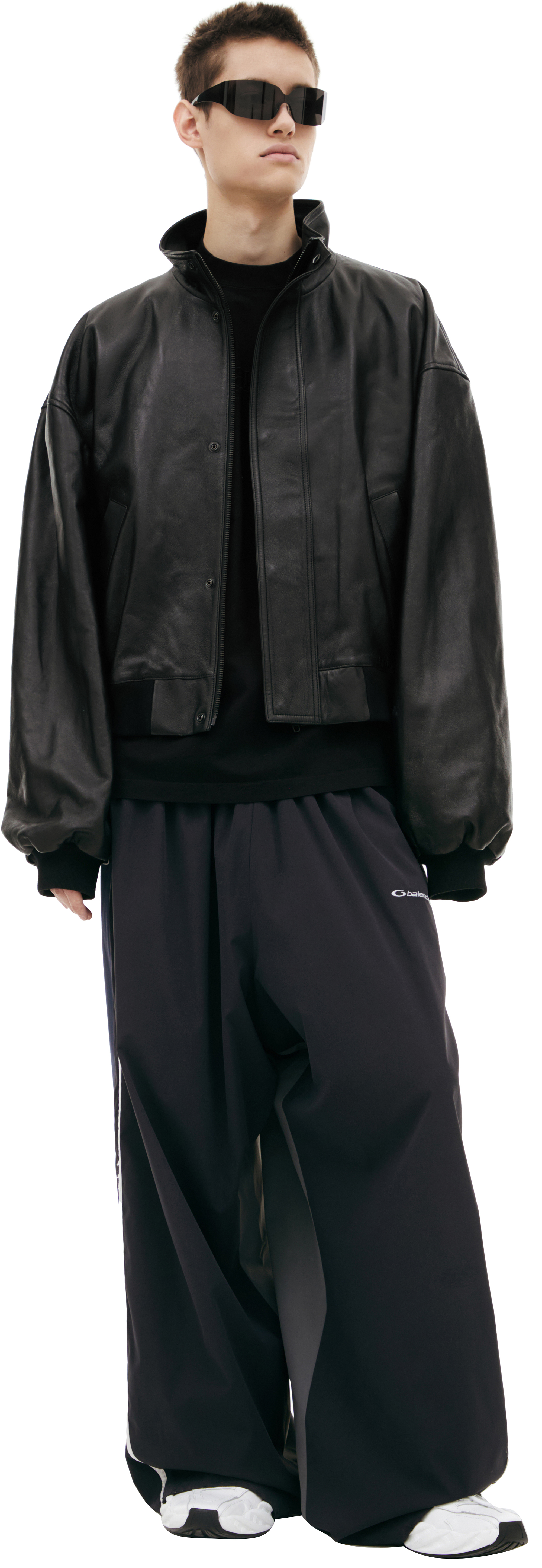 Buy Balenciaga men black leather jacket for €4,990 online on SV77