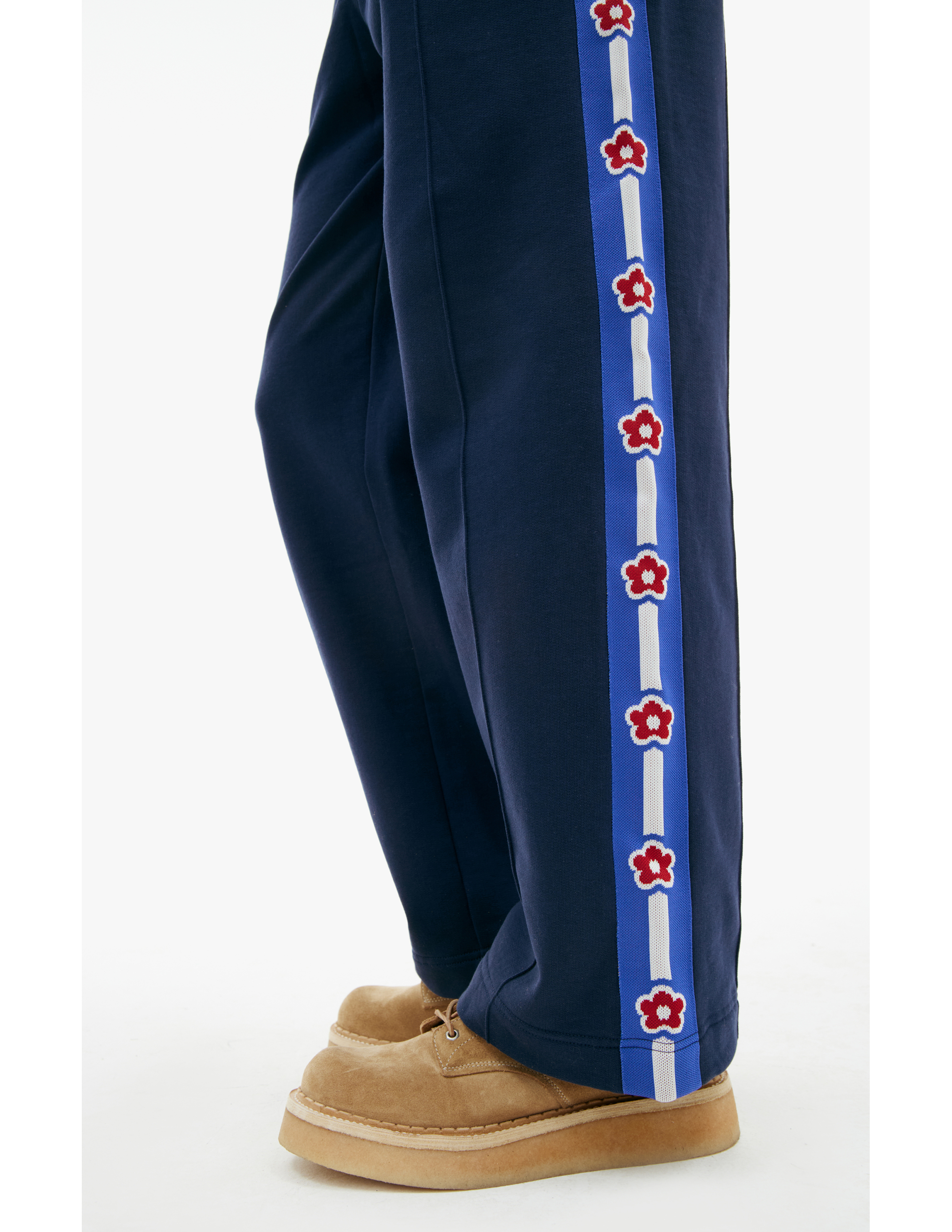 Kenzo Blue Trousers With Stripes In Blue