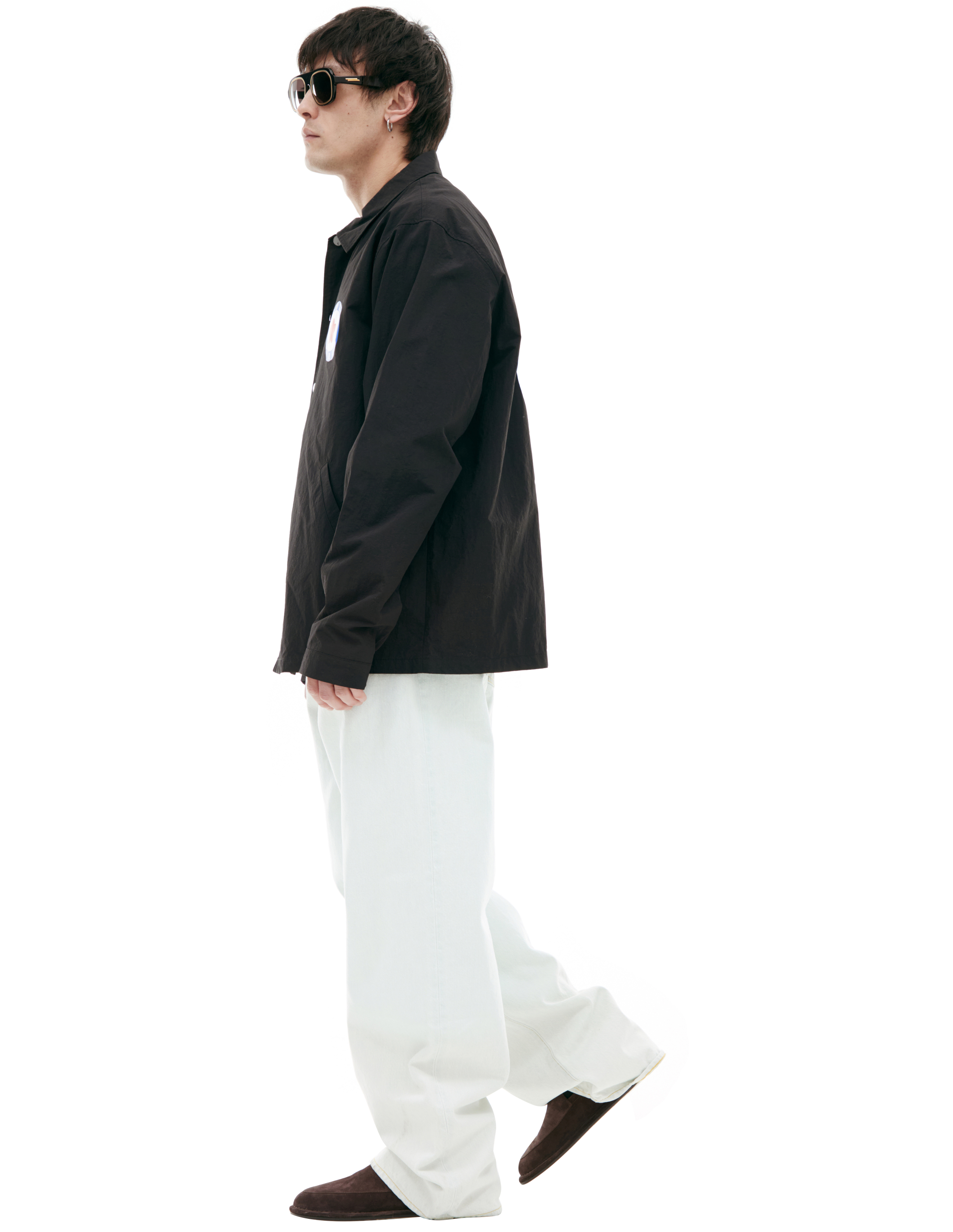 Shop Kenzo Black Button-down Jacket