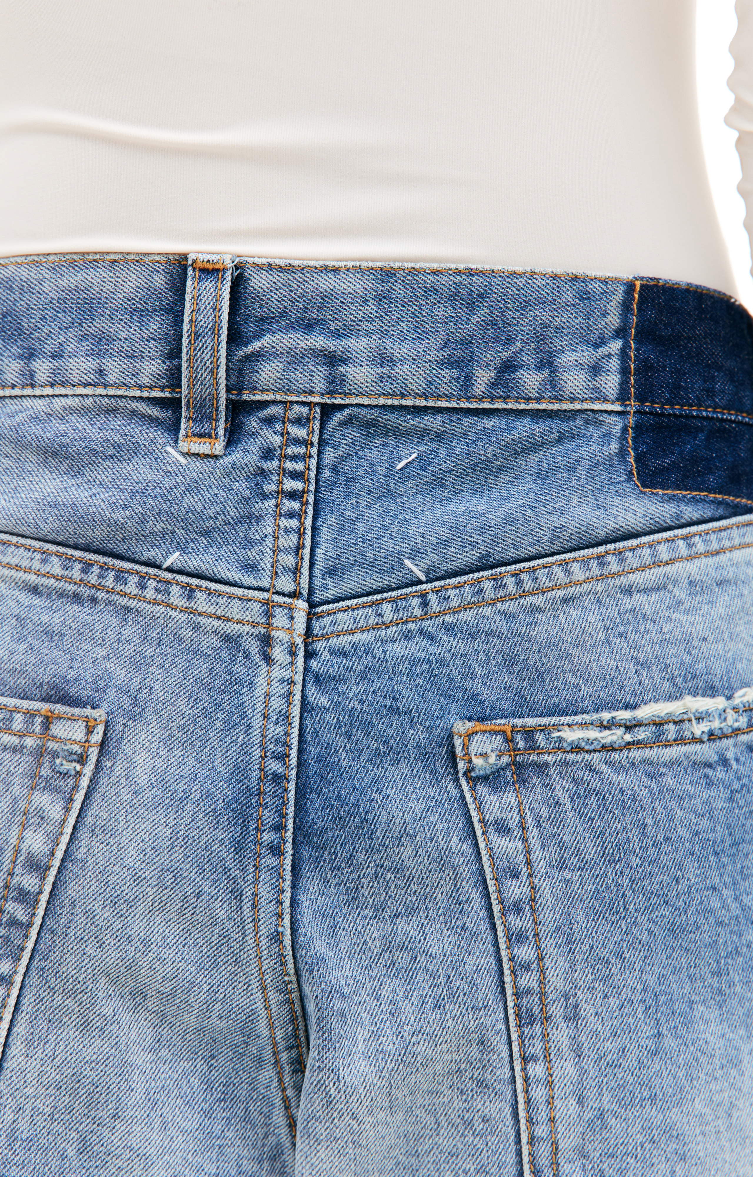 Buy Maison Margiela women blue vintage effect jeans for €315