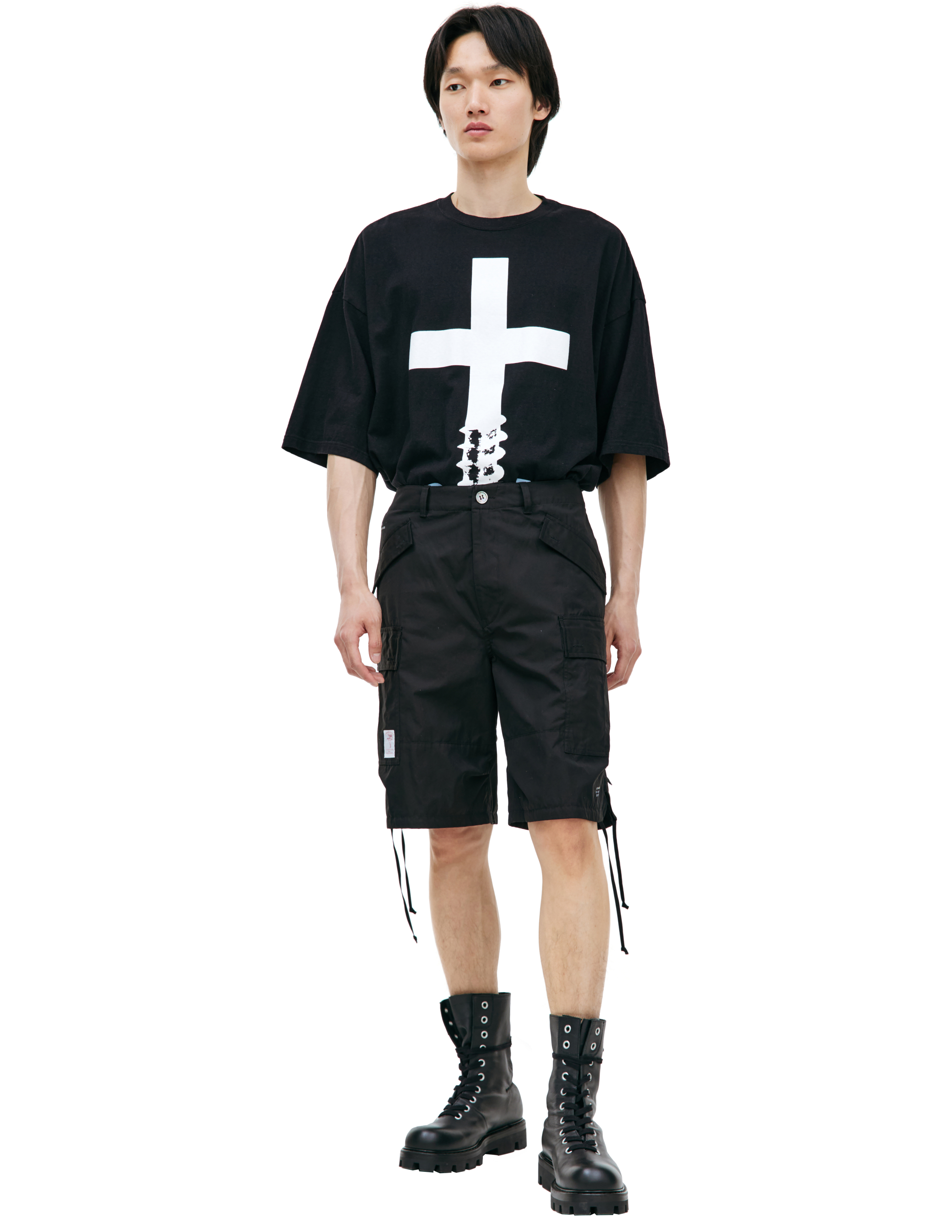 Shop Undercover Black Cargo Shorts