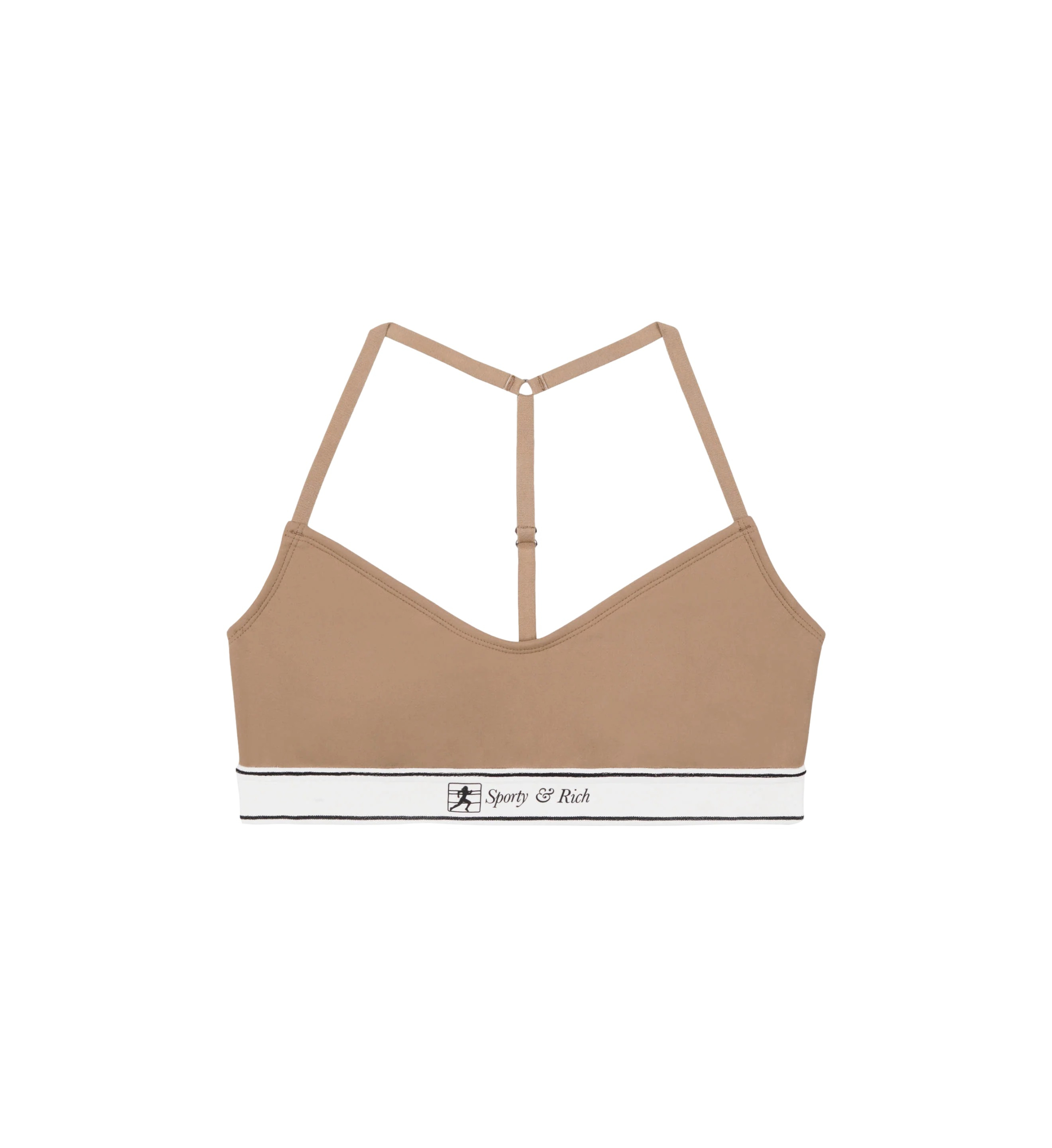 Sporty And Rich Sr Bold Sports Bra In Brown