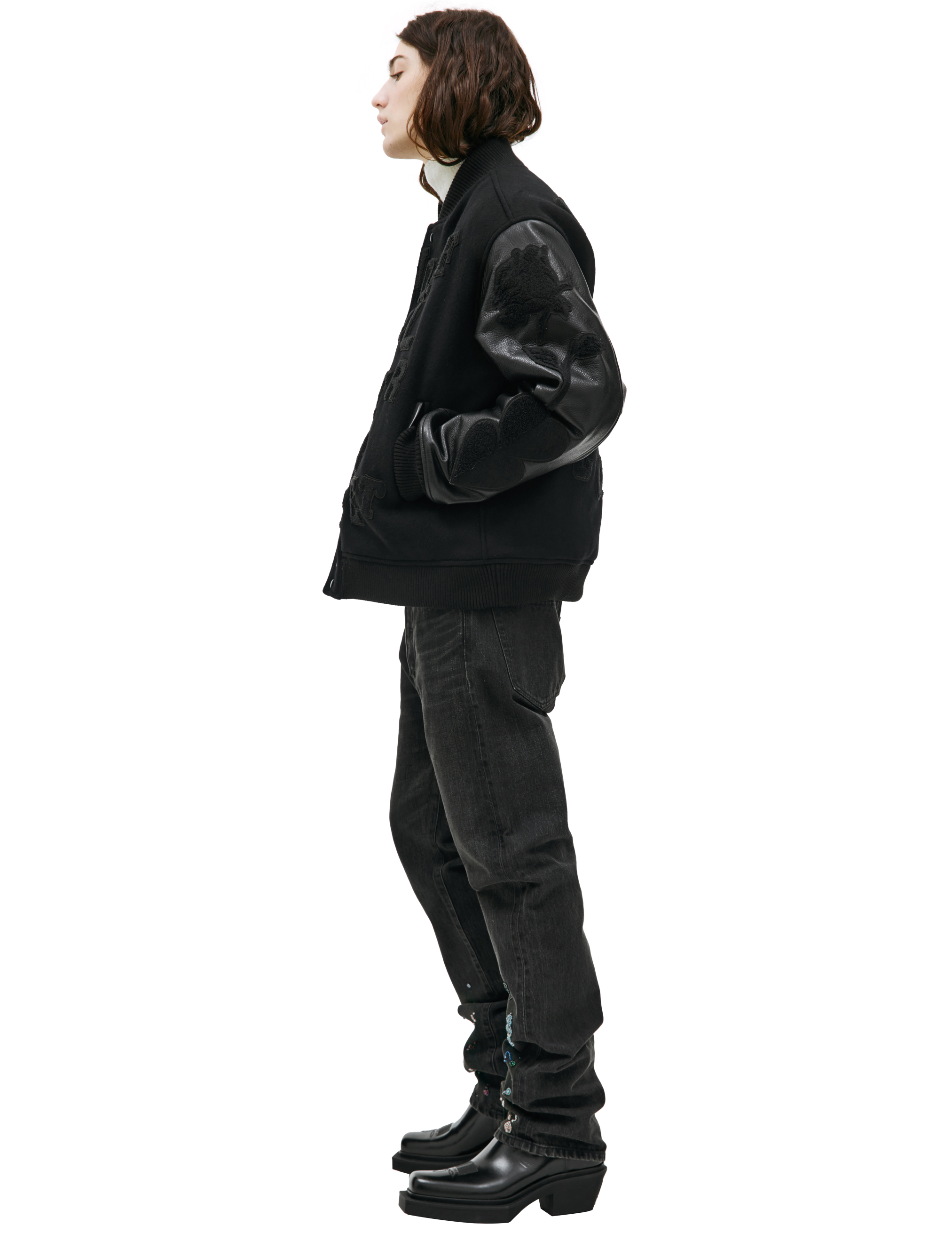 Shop Undercover Balance Chaos Bomber Jacket In Black