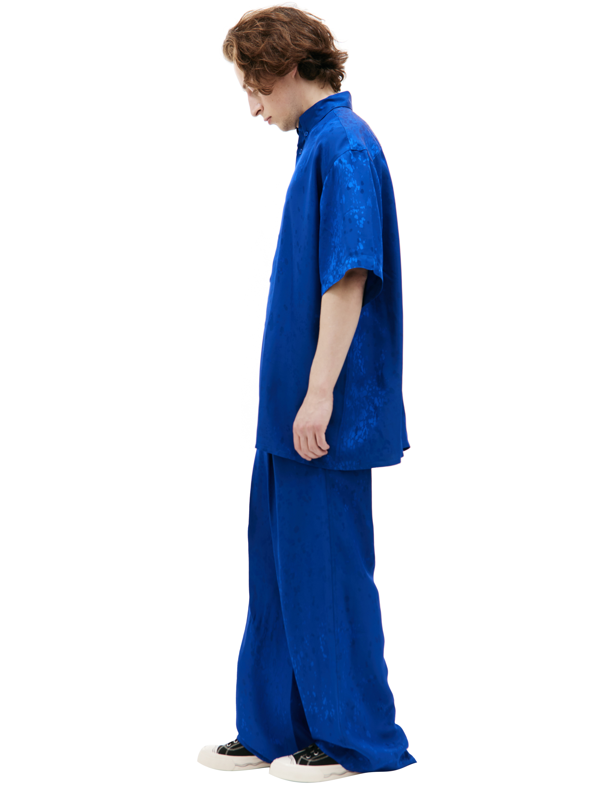 Shop Louis Gabriel Nouchi Blue Short-sleeved Shirt