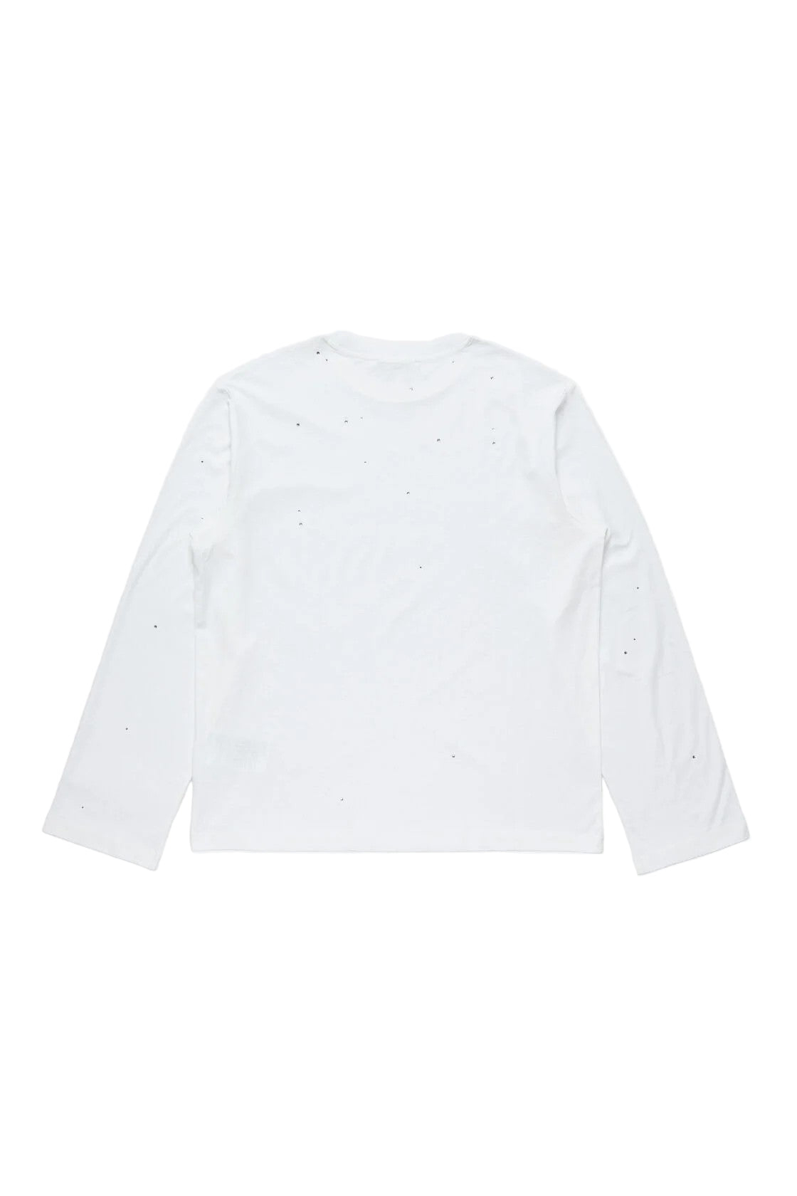 Acne Studios Logo Long Sleeve Crewneck T-shirt In White