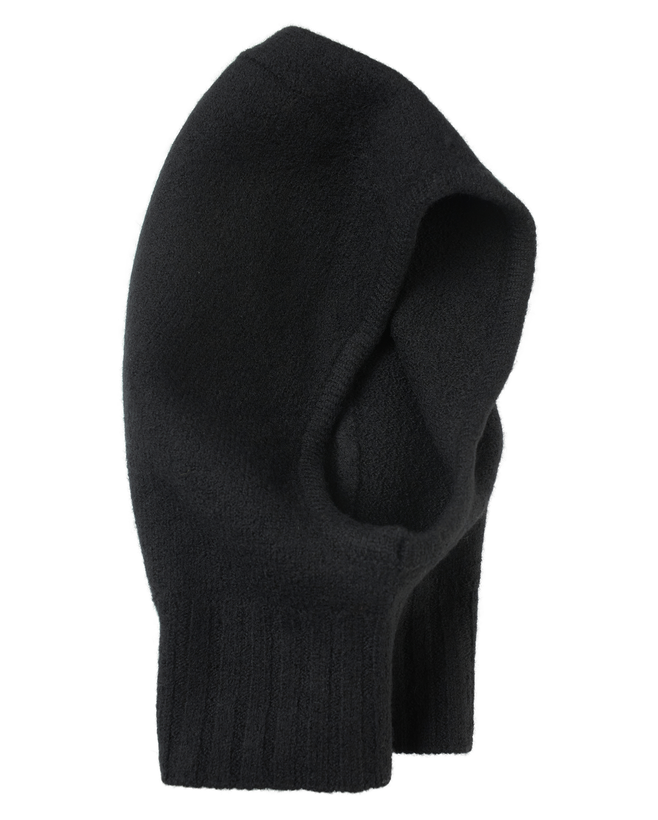 Shop Jil Sander Black Wool Balaclava