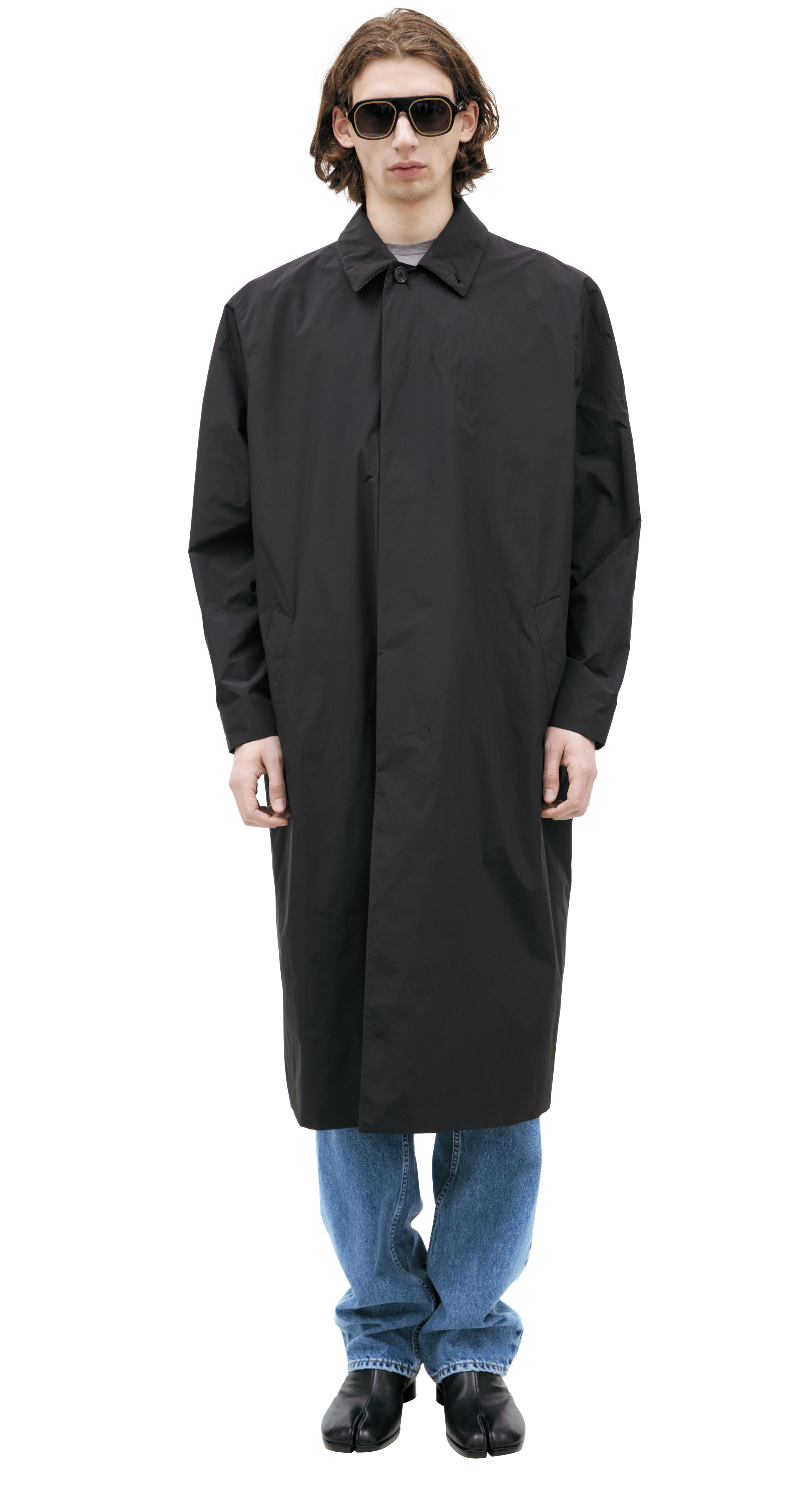 The Row Black Buttoned Coat