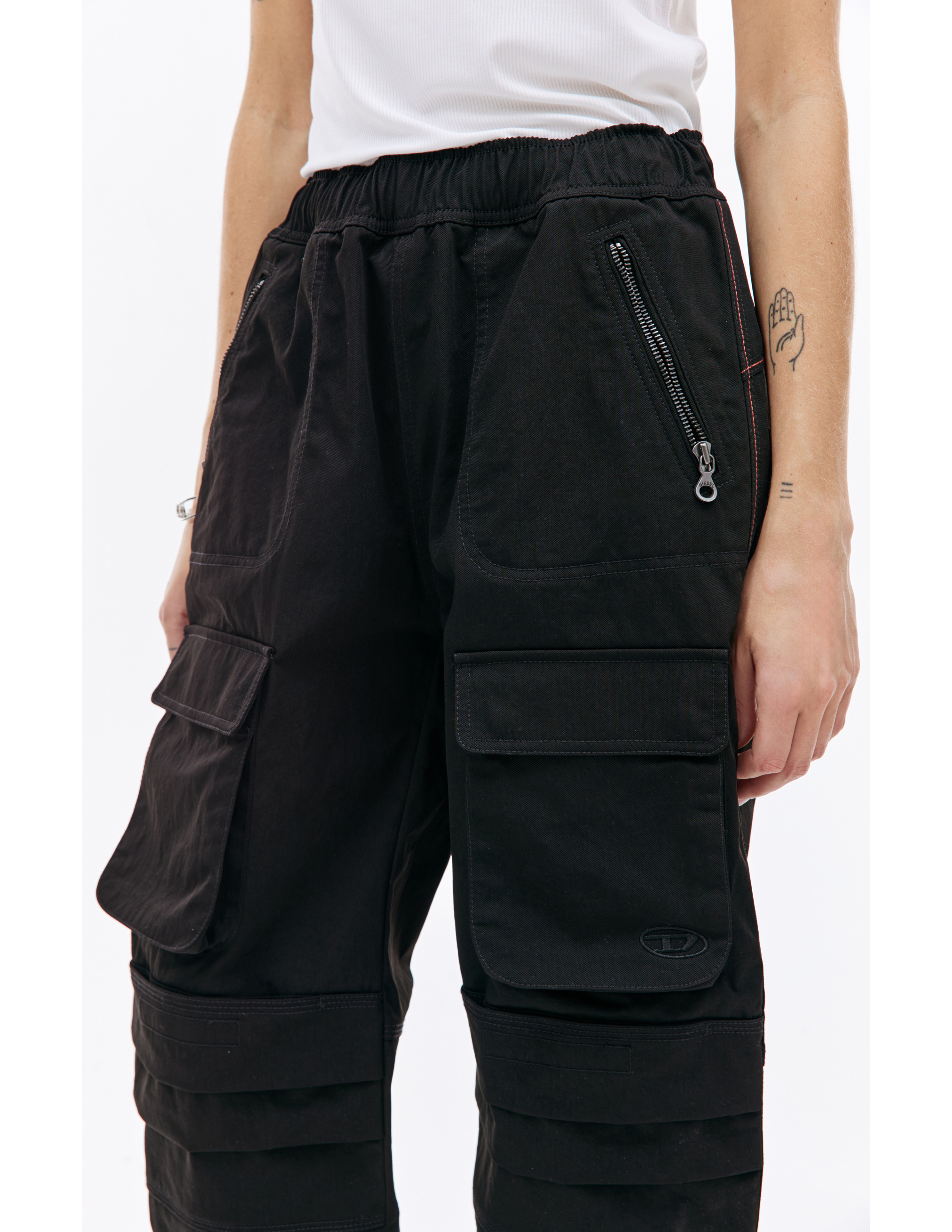 Shop Diesel Black P-mirt Trousers