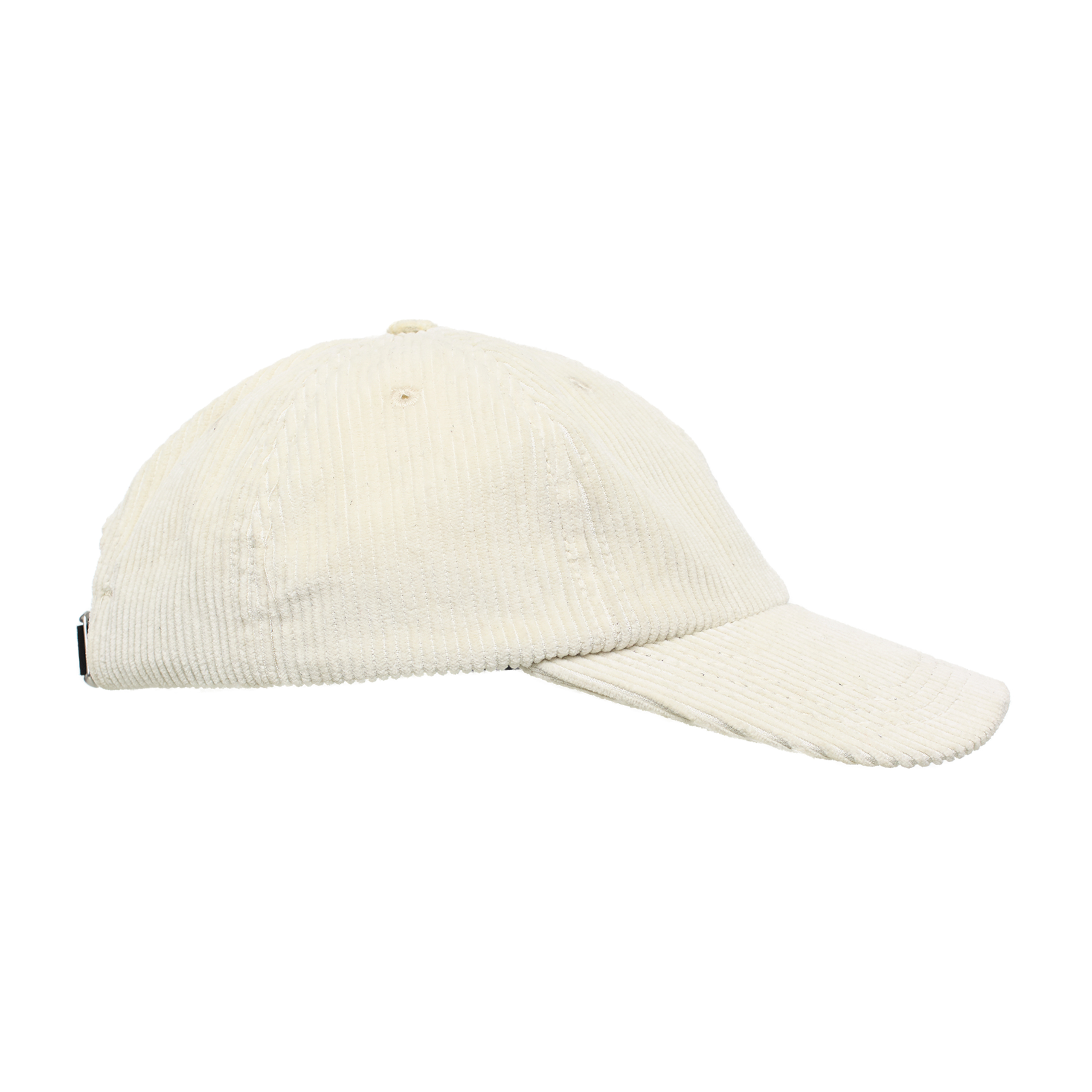 Buy AMI PARIS men beige corduroy cap with logo for $98