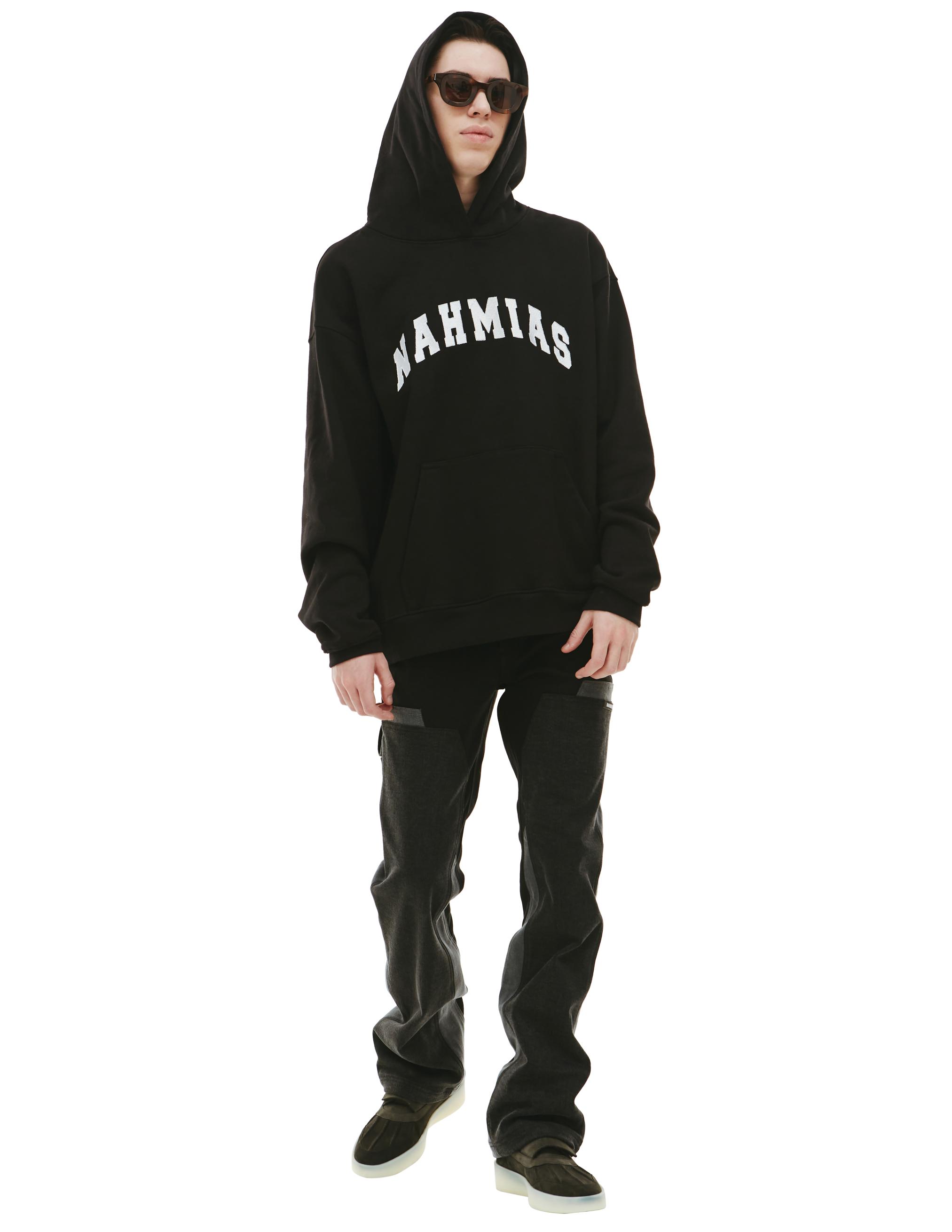 Nahmias Embroidered logo hoodie