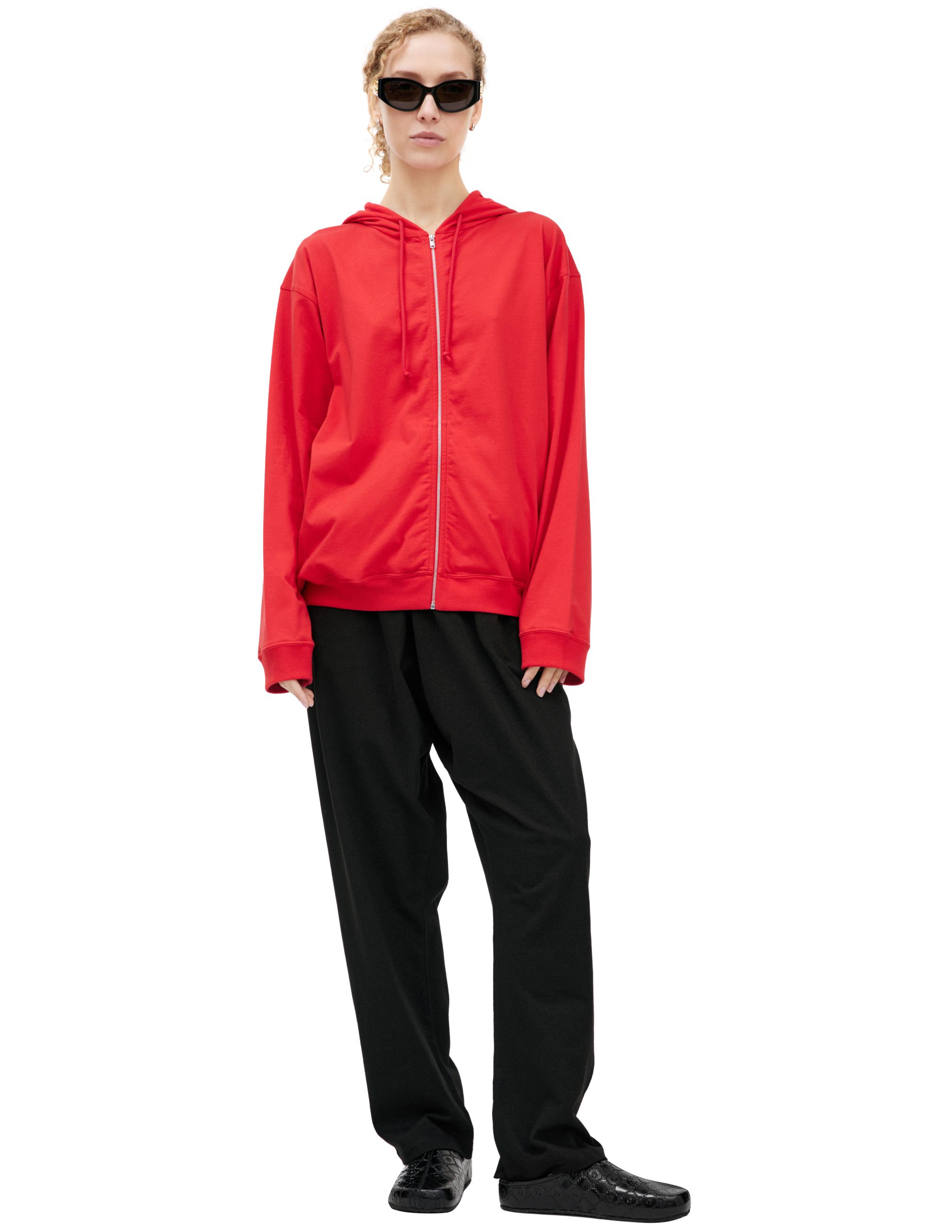 The Row Red Hoodie With Zipper