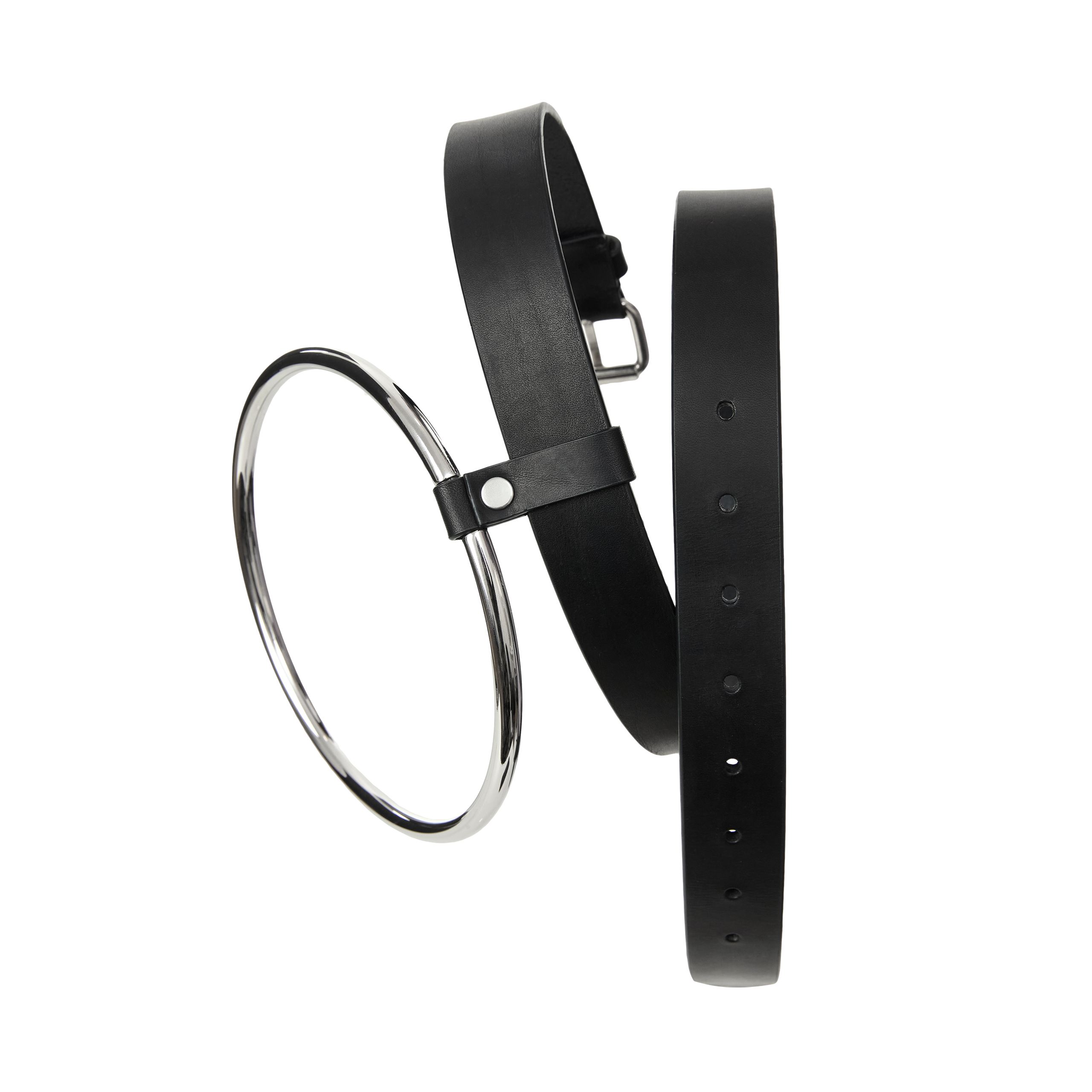 小物 vetements ring leather belt Buy VETEMENTS women black leather belt with metal ring for