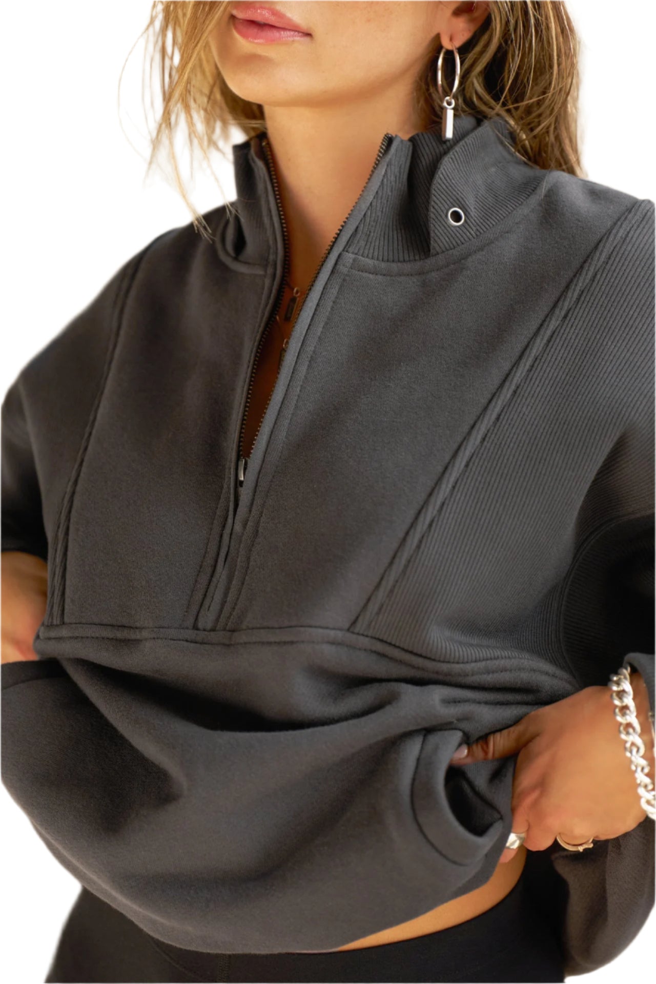 Buy Joah Brown women retro half zip for $420 online on SV77