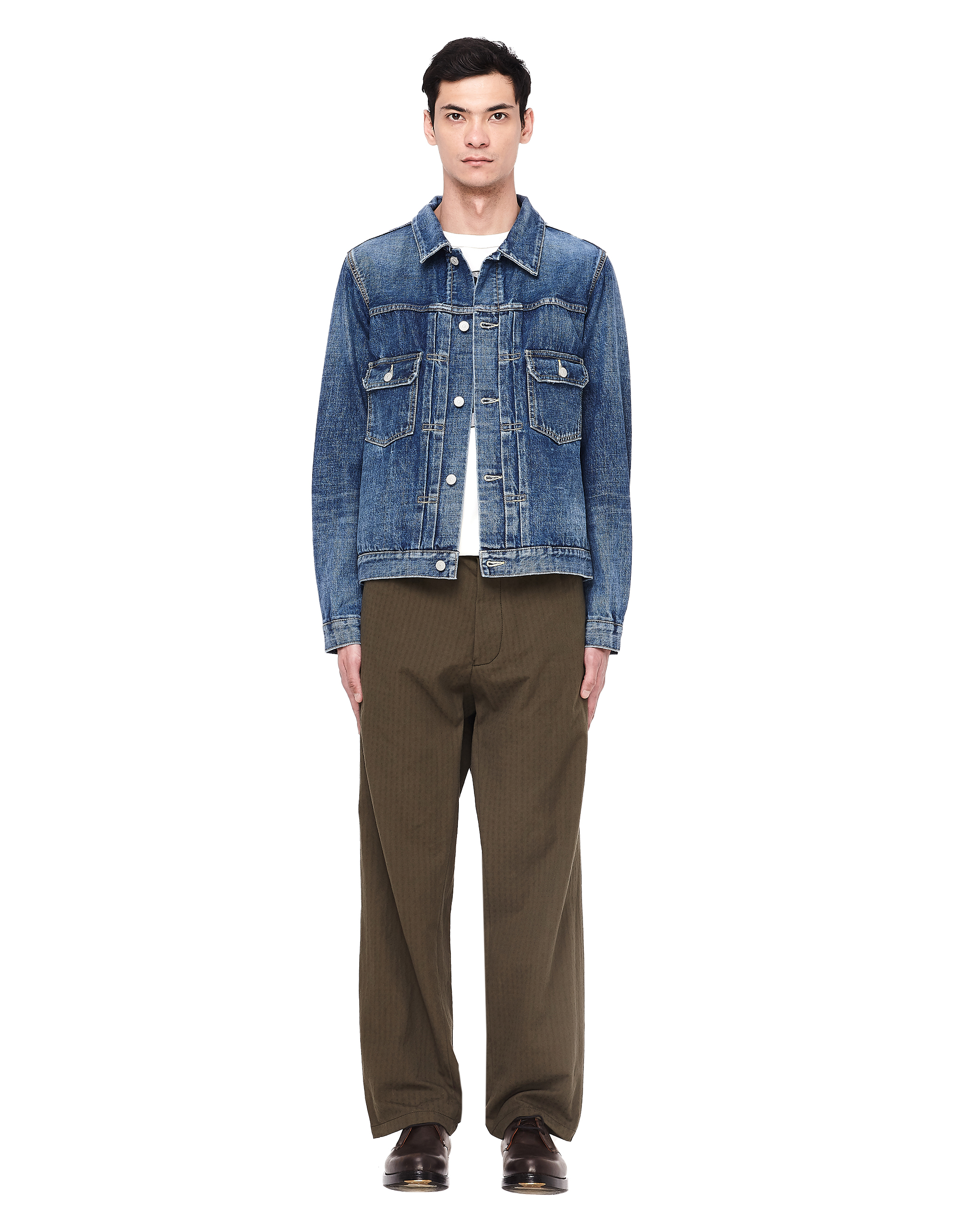 むっちゃんb BZEN M.3315-MAVERICK REGULAR FIT WOOL LINED DENIM JACKET