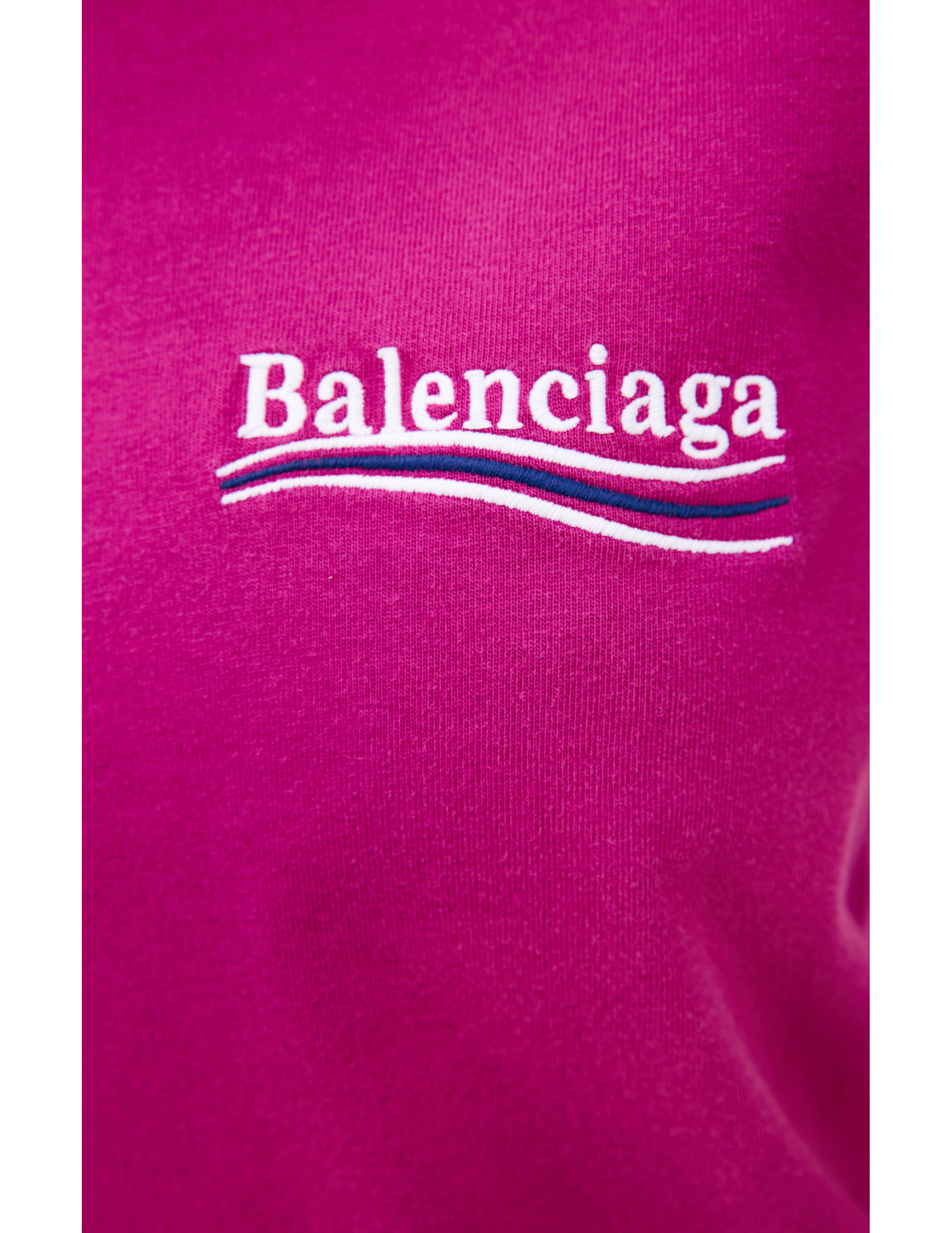 Shop Balenciaga Pink Logo T-shirt