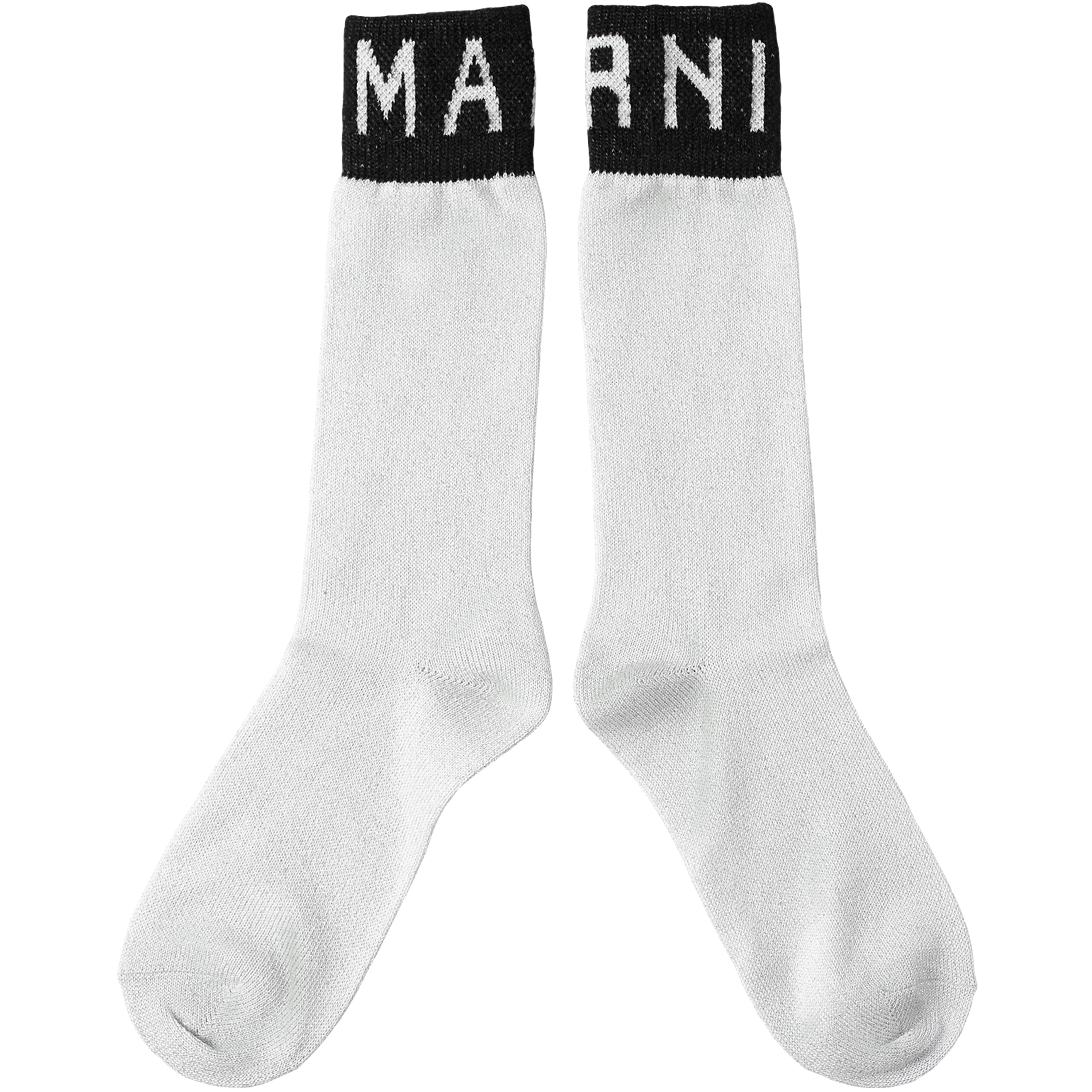 Shop Marni White Shimmer Socks