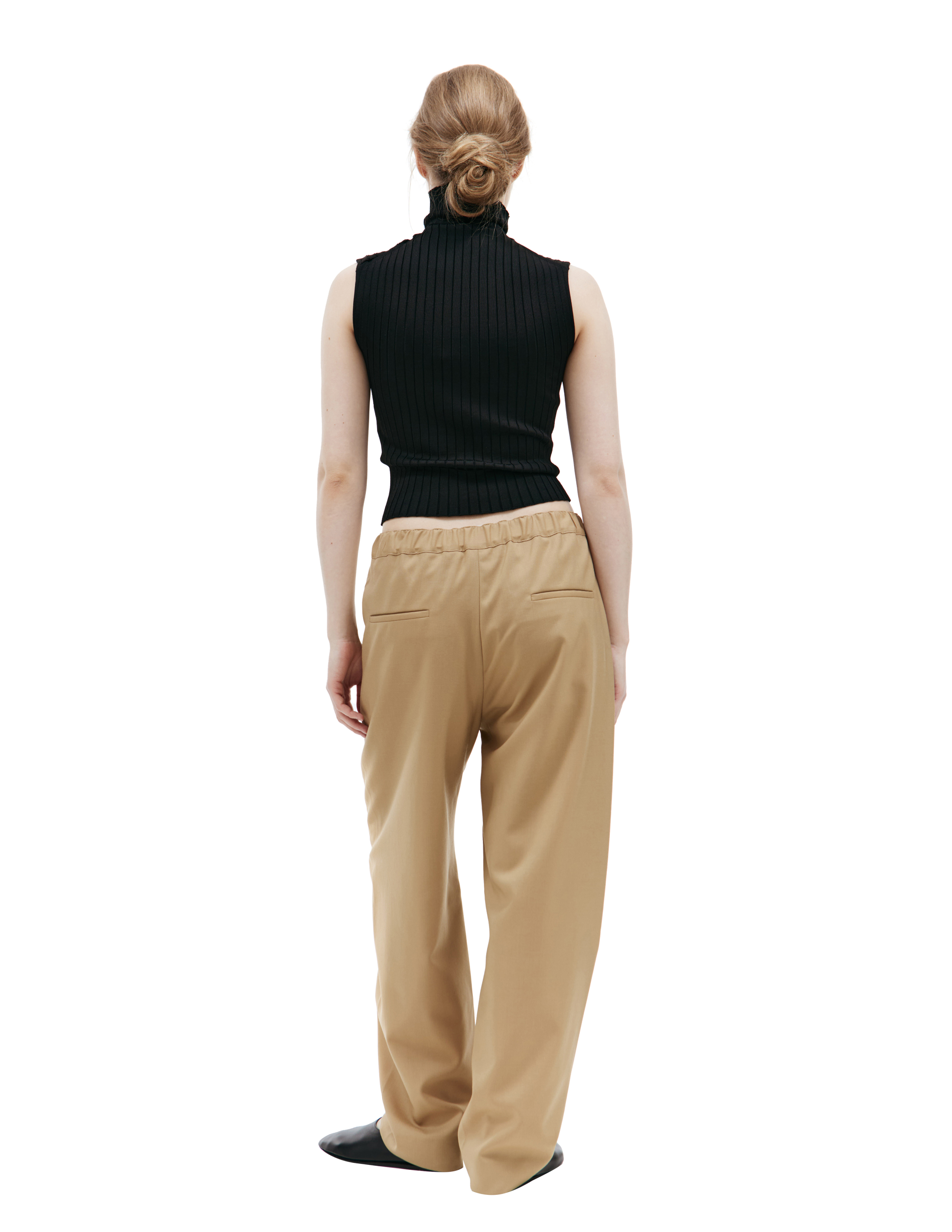 Shop Marni Beige Loose-fitting Trousers