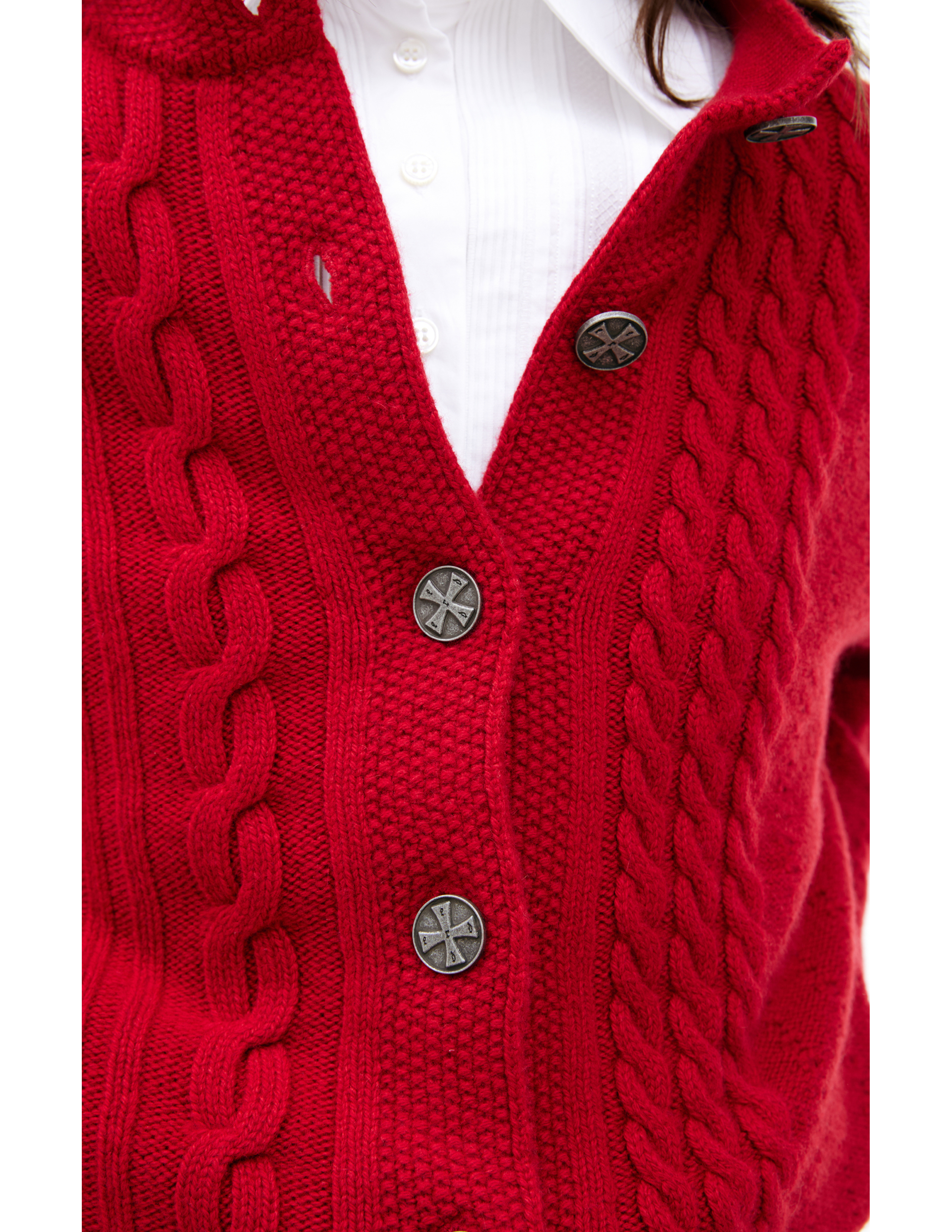 Enfants Riches Deprimes Long-sleeved Knitted Cardigan In Red