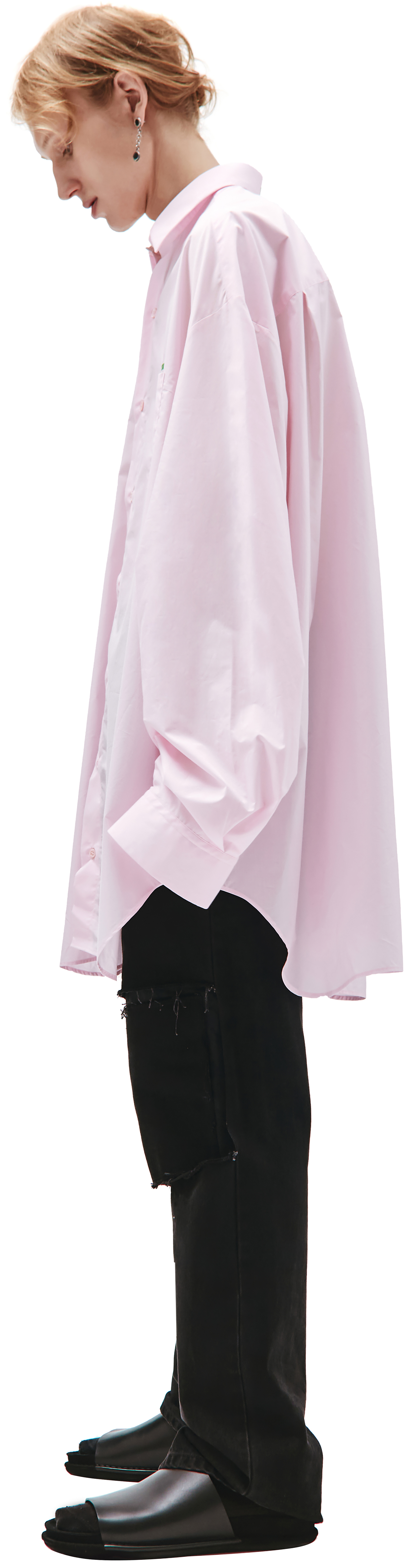 Buy Raf Simons men pink oversize synchronicity shirt for $872