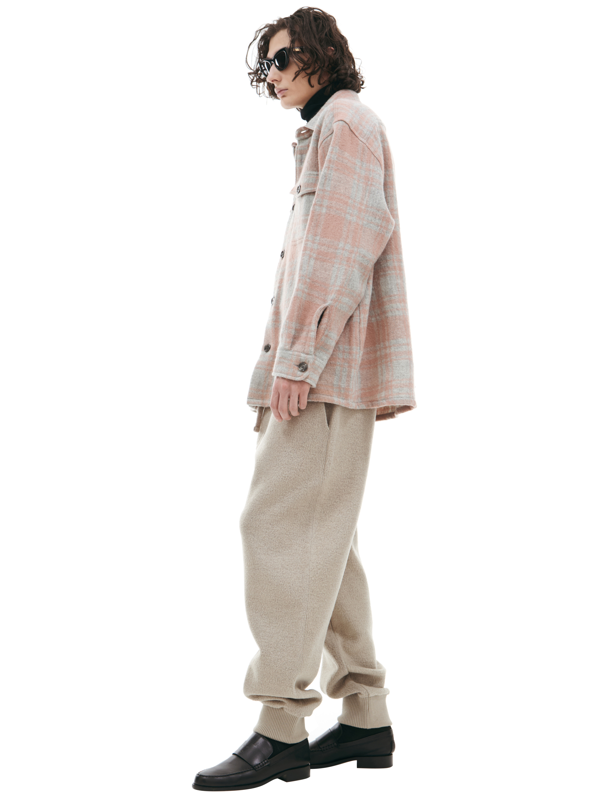 Ami Alexandre Mattiussi Plaid Flannel Shirt In Pink
