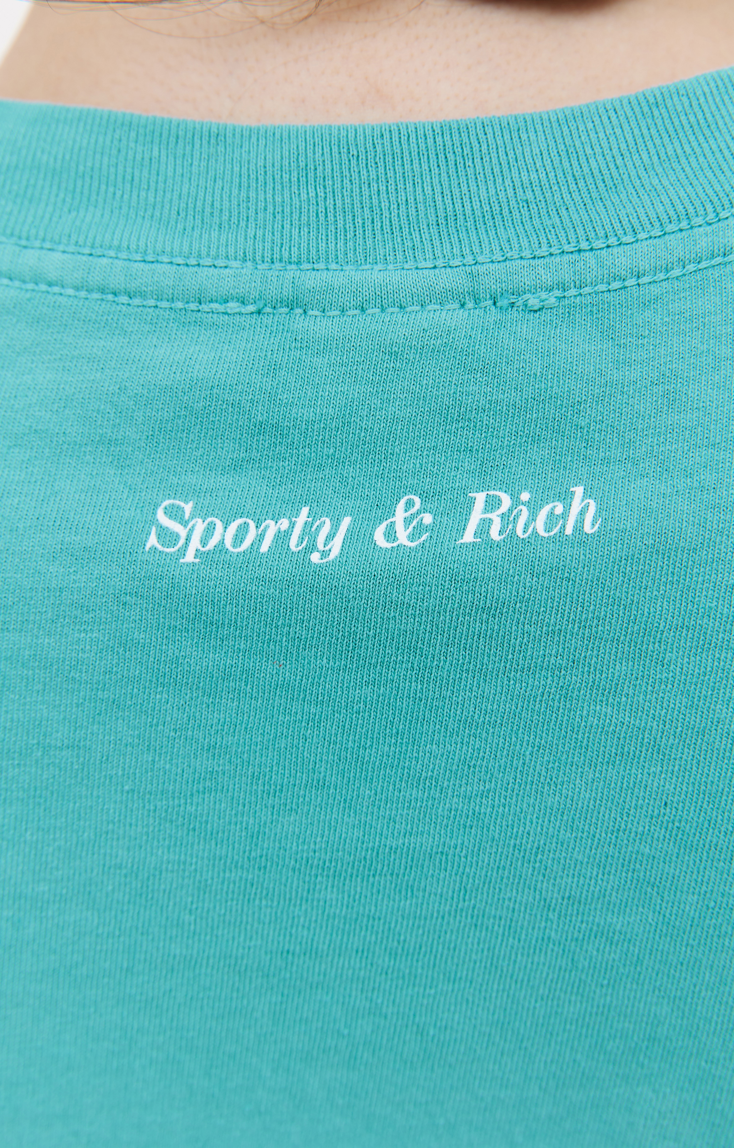 Buy SPORTY & RICH men blue 'be nice' printed t-shirt for $43