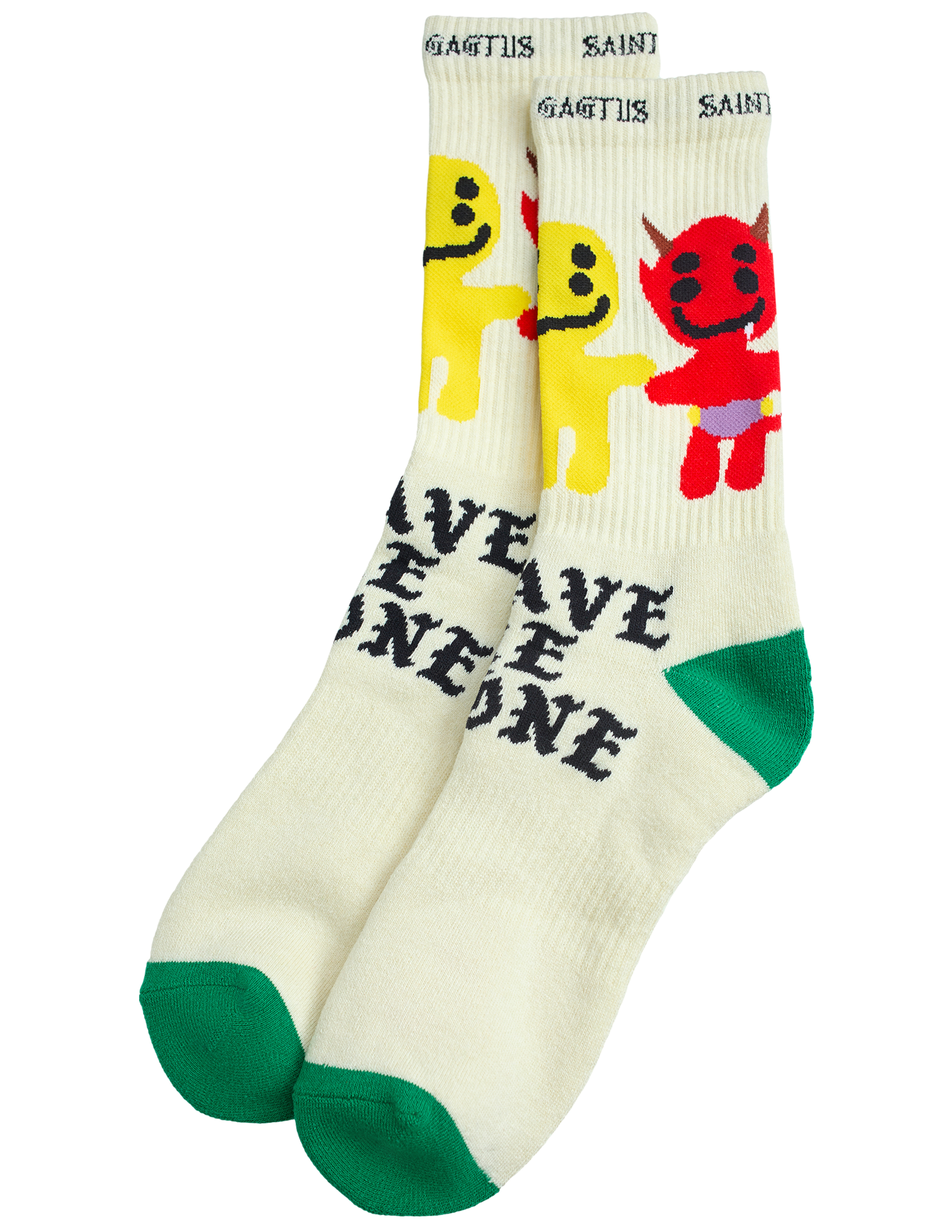 Saint Mxxxxxx Beige Print Socks