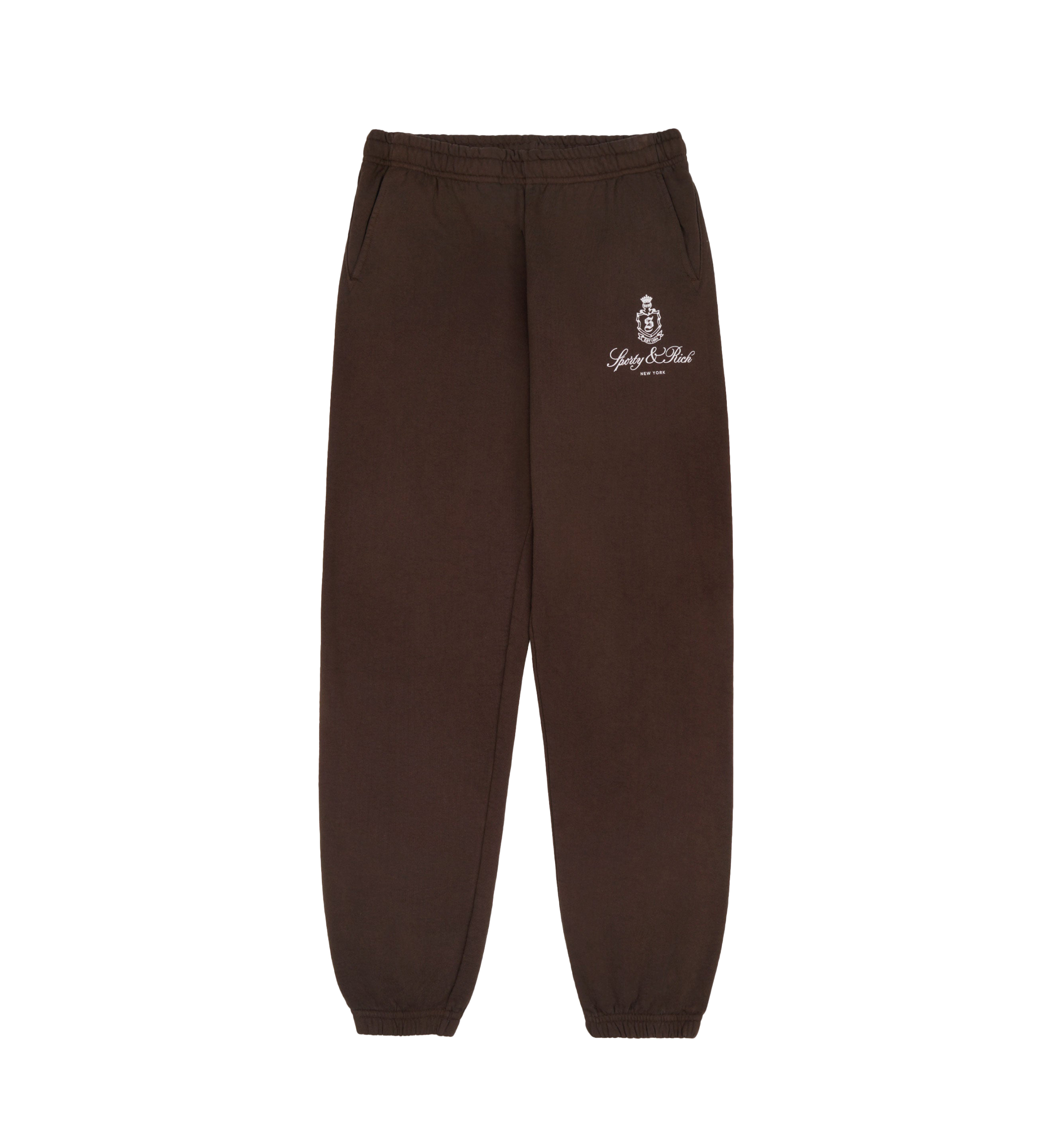 Sporty And Rich Vendom Cotton Sweatpants In Brown