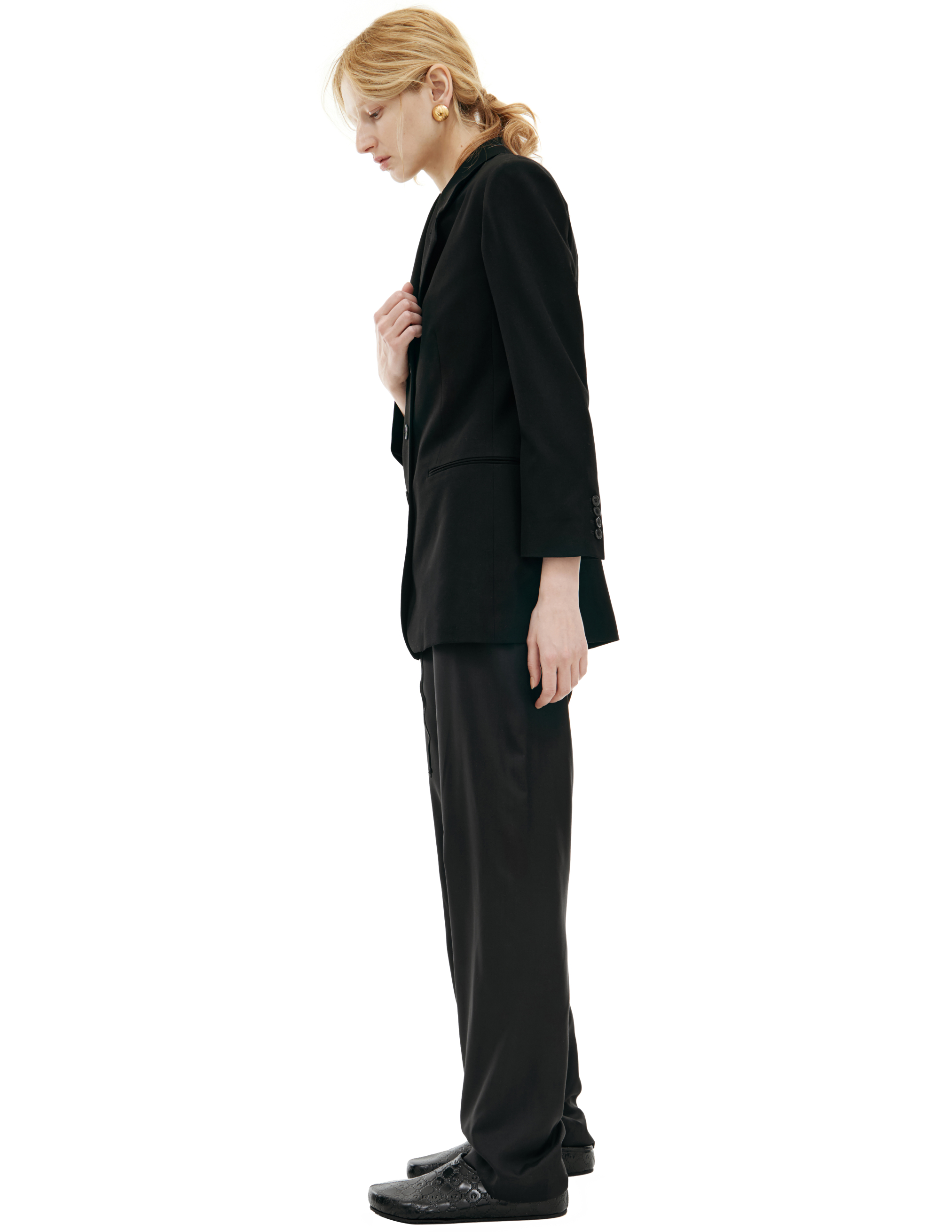 Shop The Row Basic Wool Blazer In Black