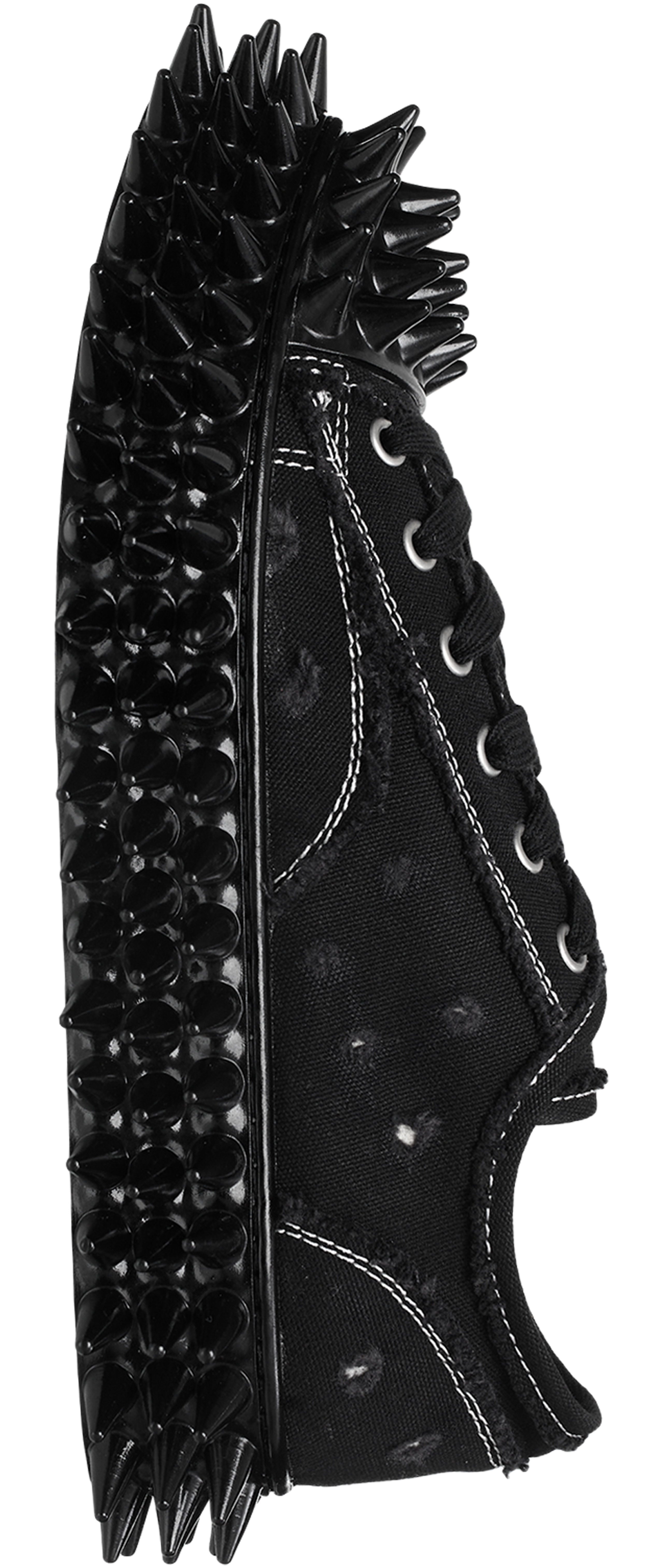 Buy Doublet men black spiky sneakers for $515 online on SV77