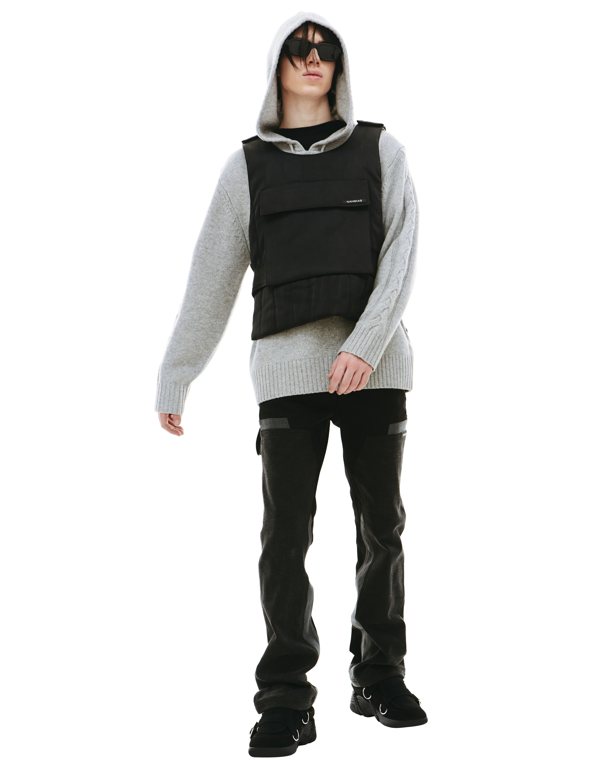 Nahmias Black Sandwashed Vest