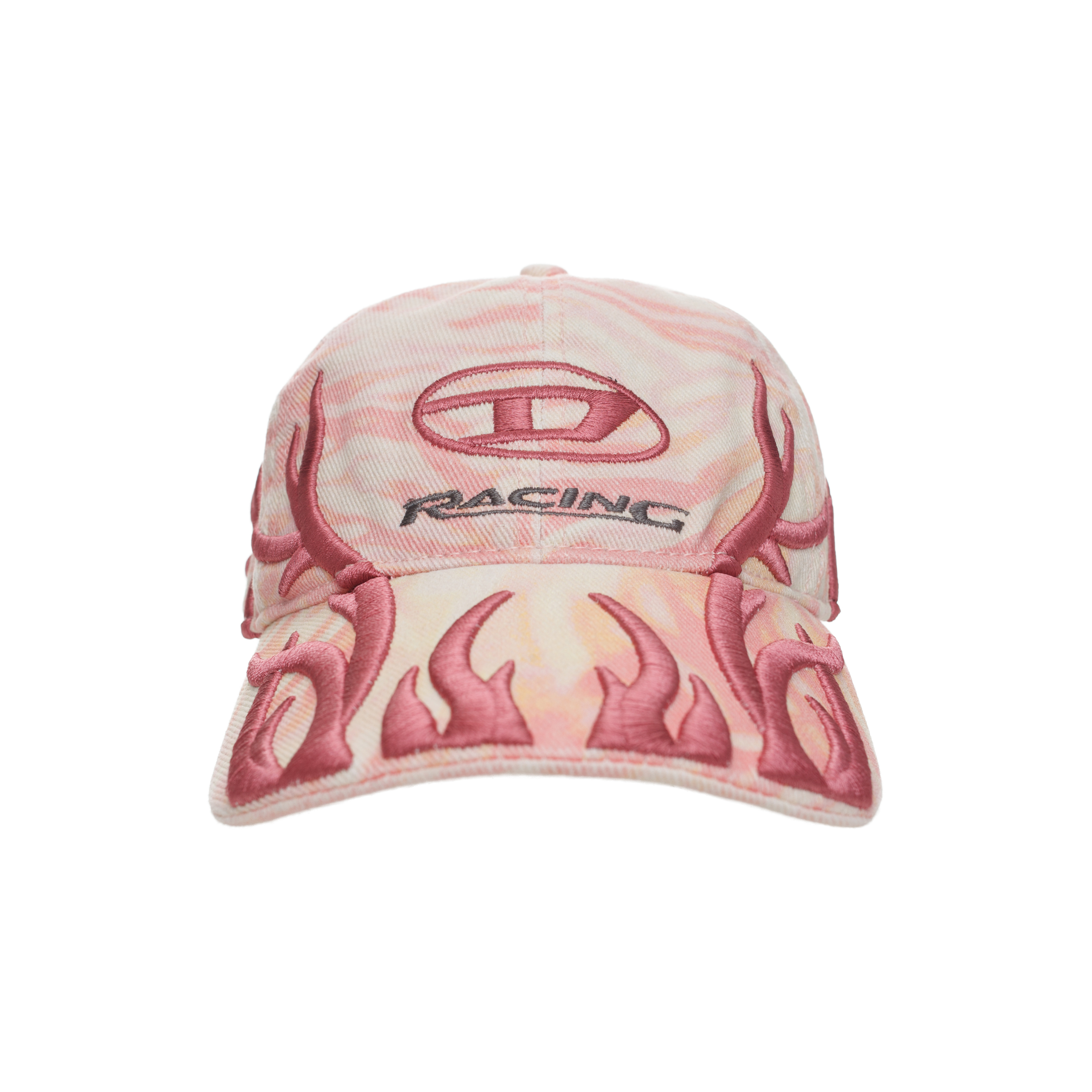 Shop Diesel Embroidered Tie-dye Cap In Pink