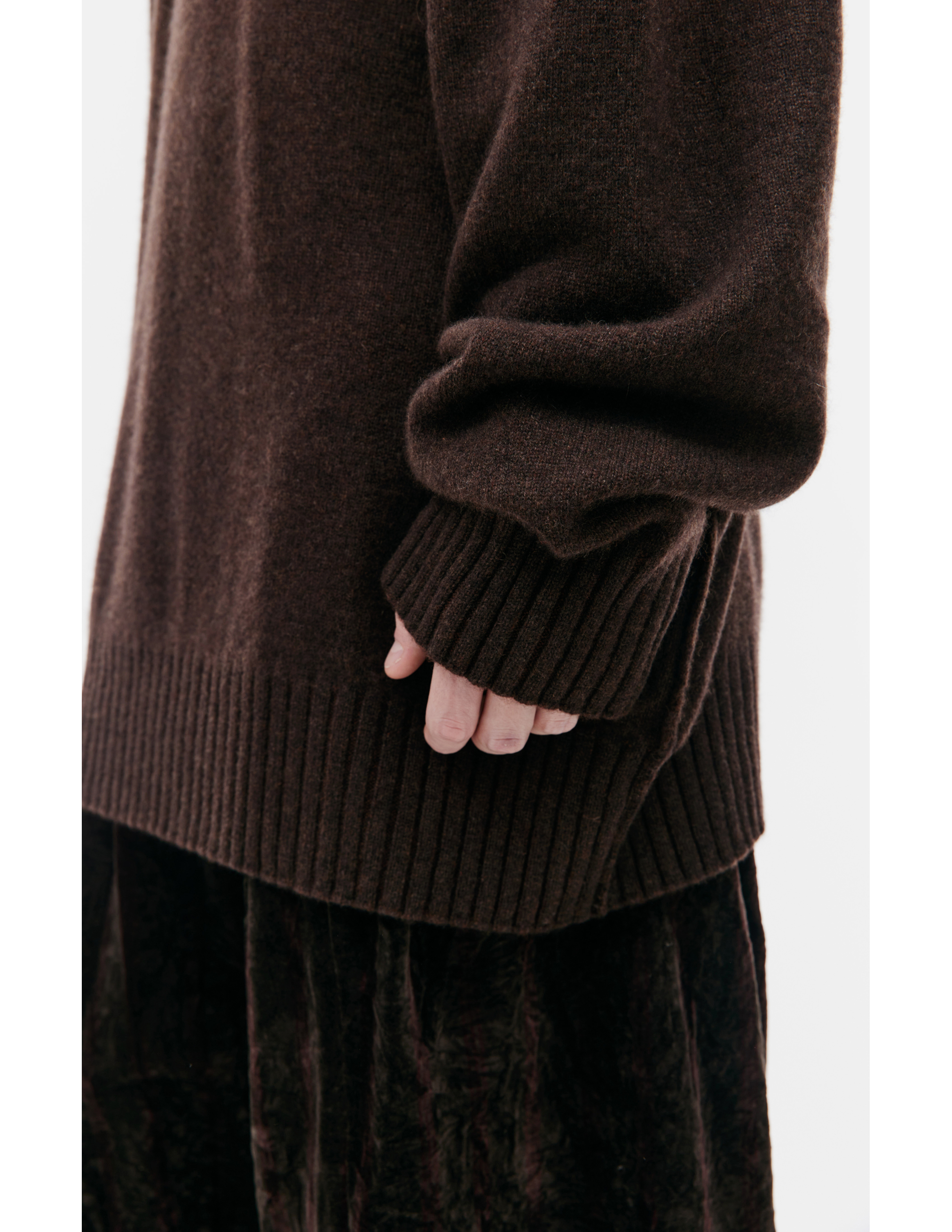 Shop Ziggy Chen Oversize Cashmere Sweater In Brown