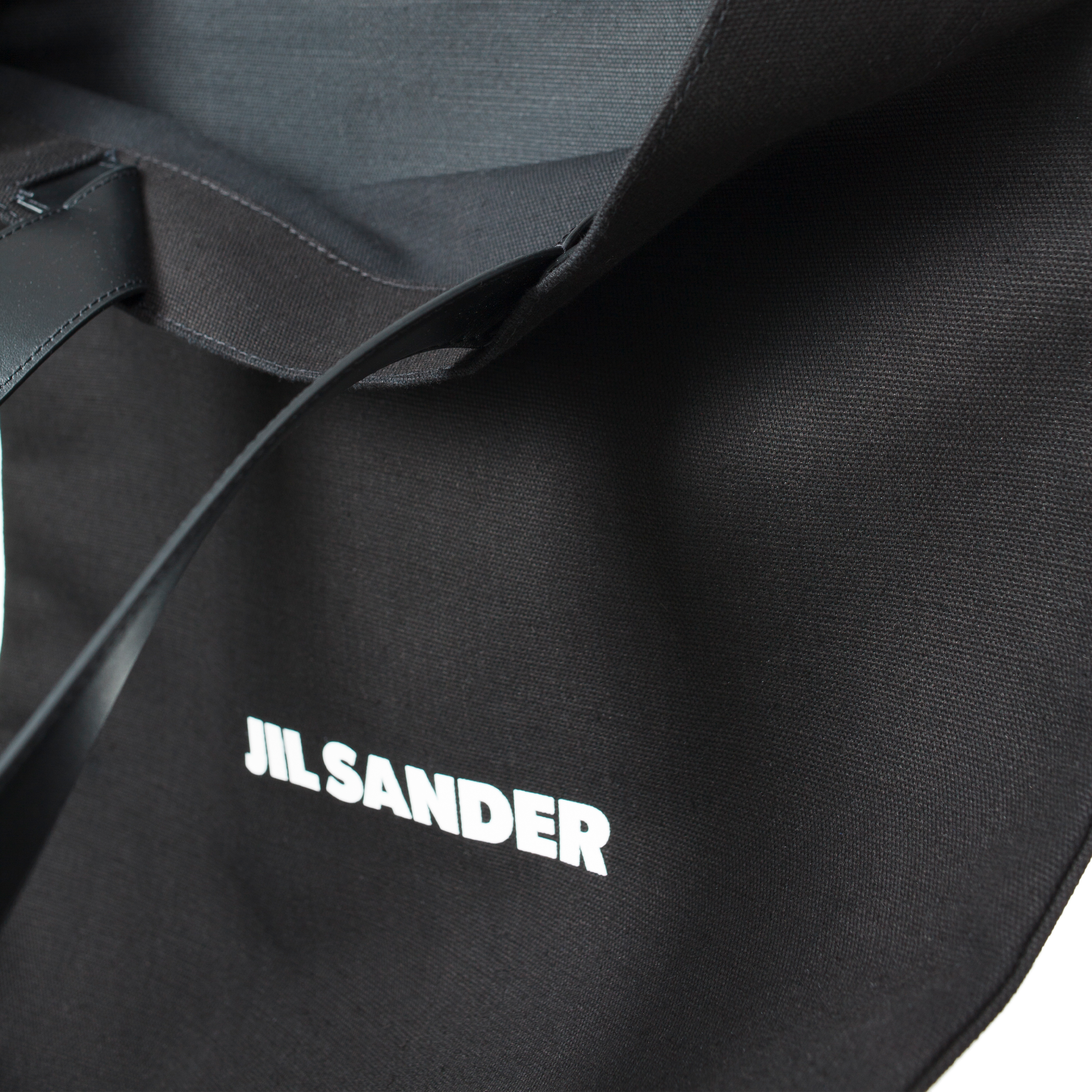 Shop Jil Sander Logo Print Shopper Bag In Black