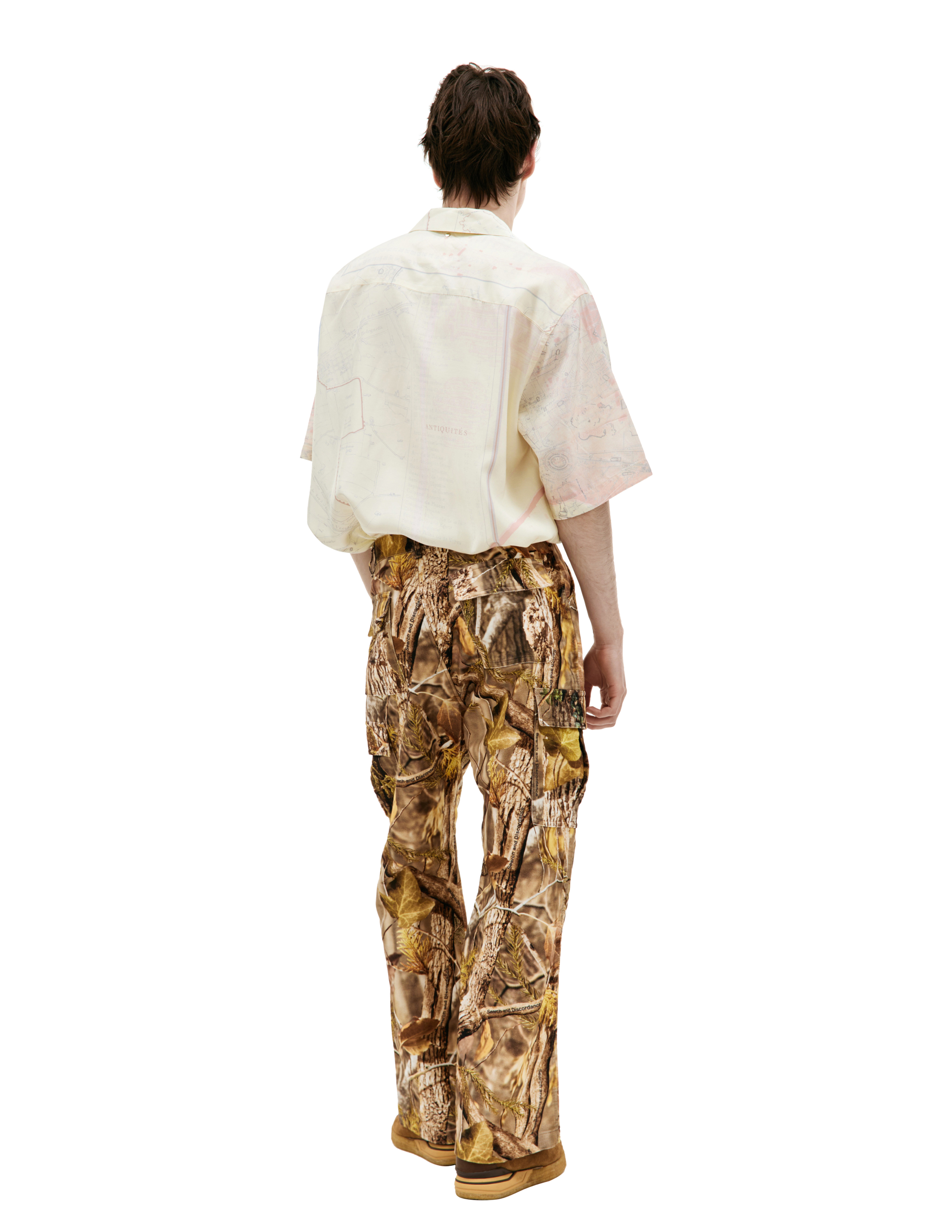 Shop Children Of The Discordance Tree Printed Cargo Trousers In Multicolor