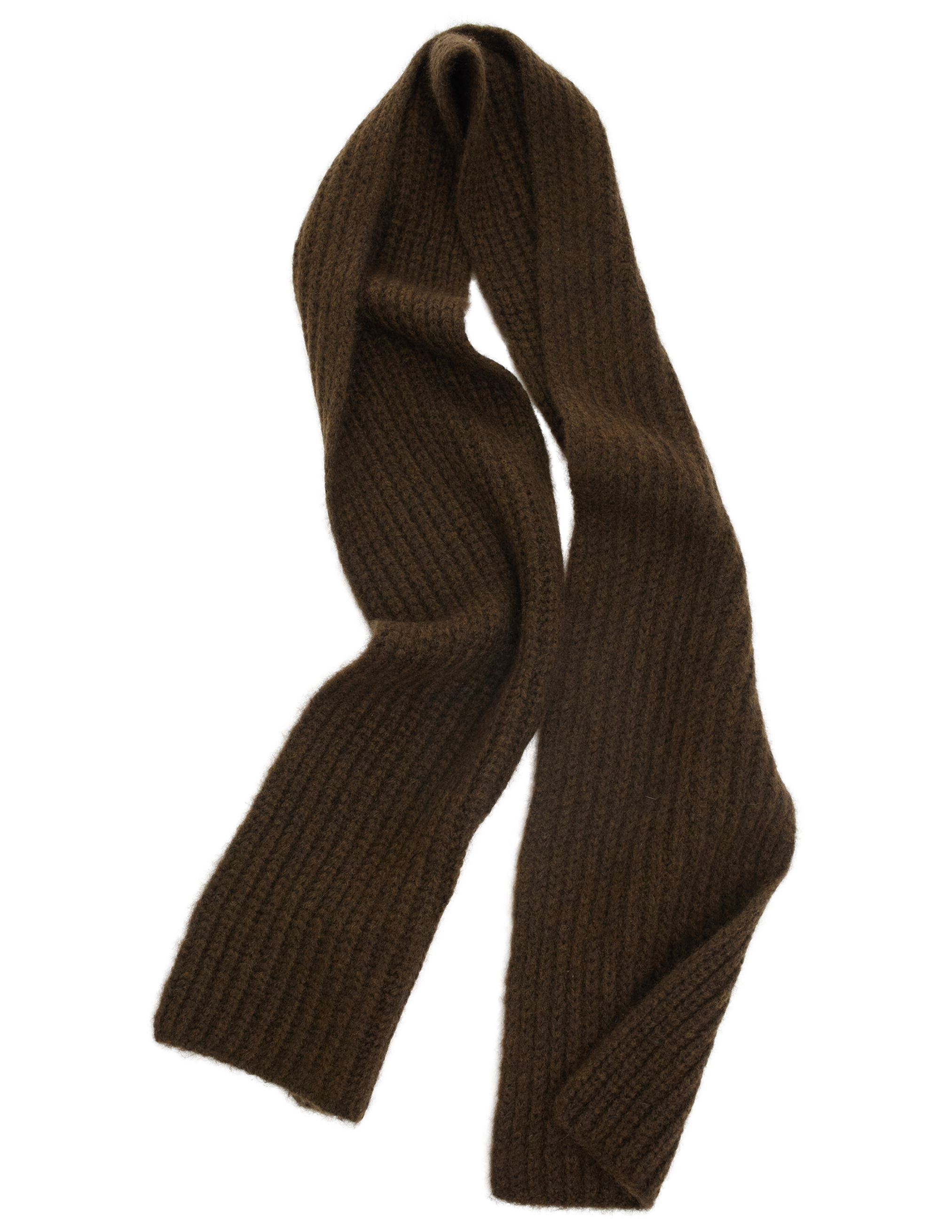 The Row Knitted Cashmere Scarf In Brown