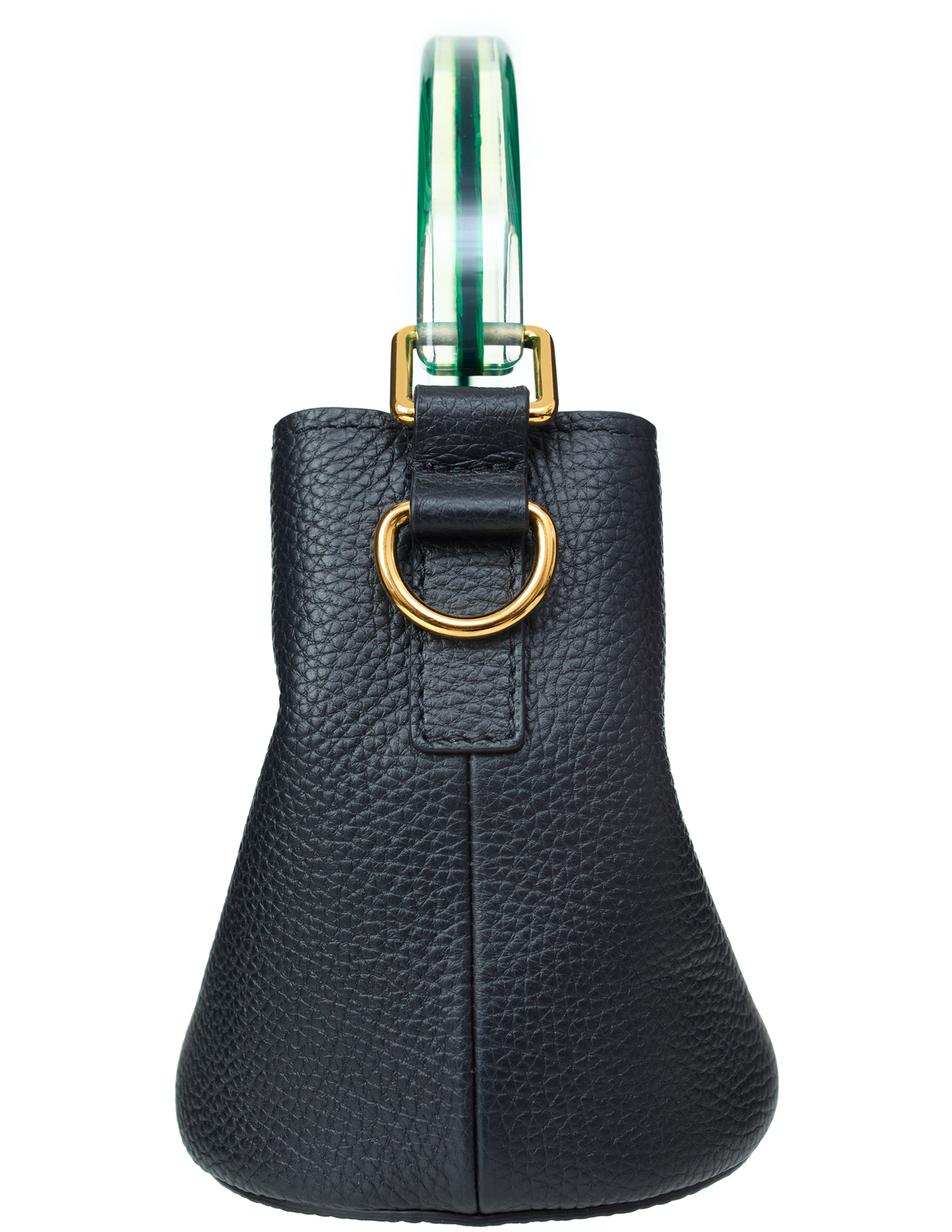 Shop Marni Venice Leather Mini Bag In Black